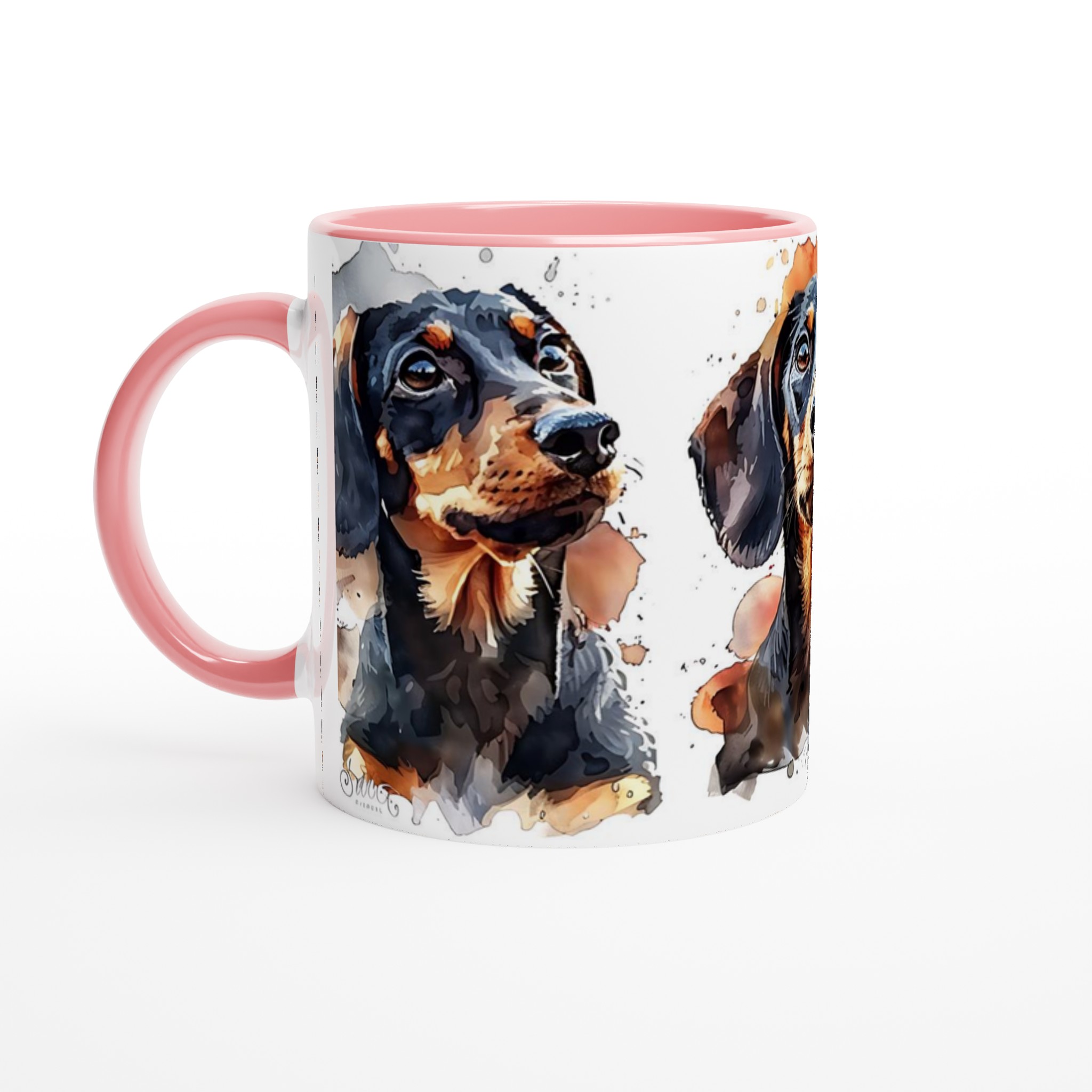 Tax Vattenfärg Mugg – Söt Dackelhund Konst Keramisk Kaffemugg i Din Favoritfärg 4 0113a0cd-ab76-4463-8095-7720667debcd