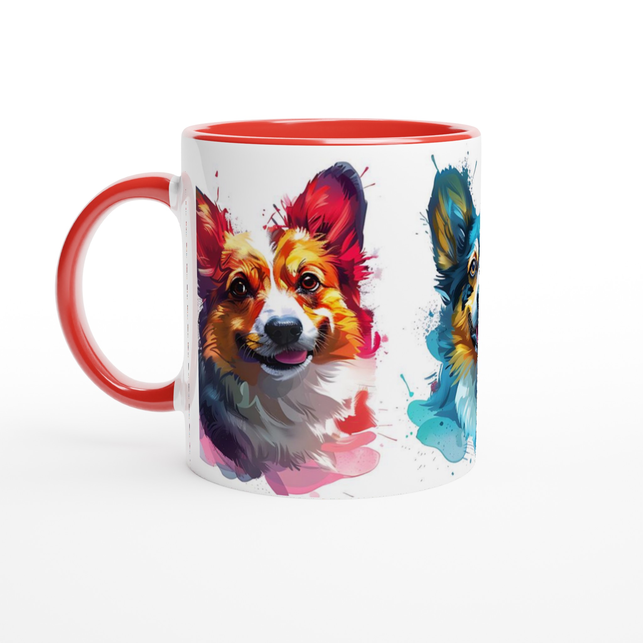 Färgstarka Corgis 11oz Keramikmugg – Konstnärligt Akvarelltryck för Hundälskare 5 0242d737-1b3f-43e7-a269-bfb3d4d2f98b