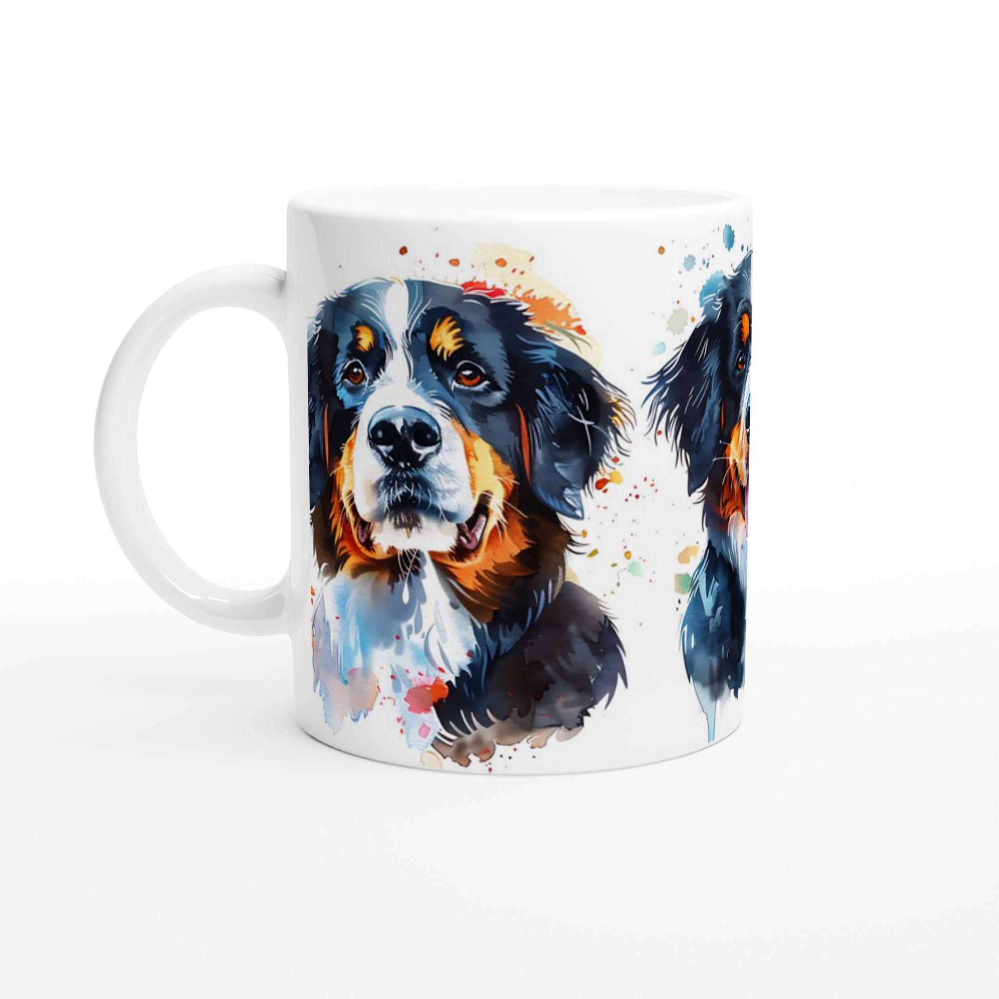 Färgstark Berner Sennenhund Mugg – Konstnärligt Akvarellporträtt i Din Valda Färg 1 04298d4e-78bc-4517-8177-cfd70aa756ac