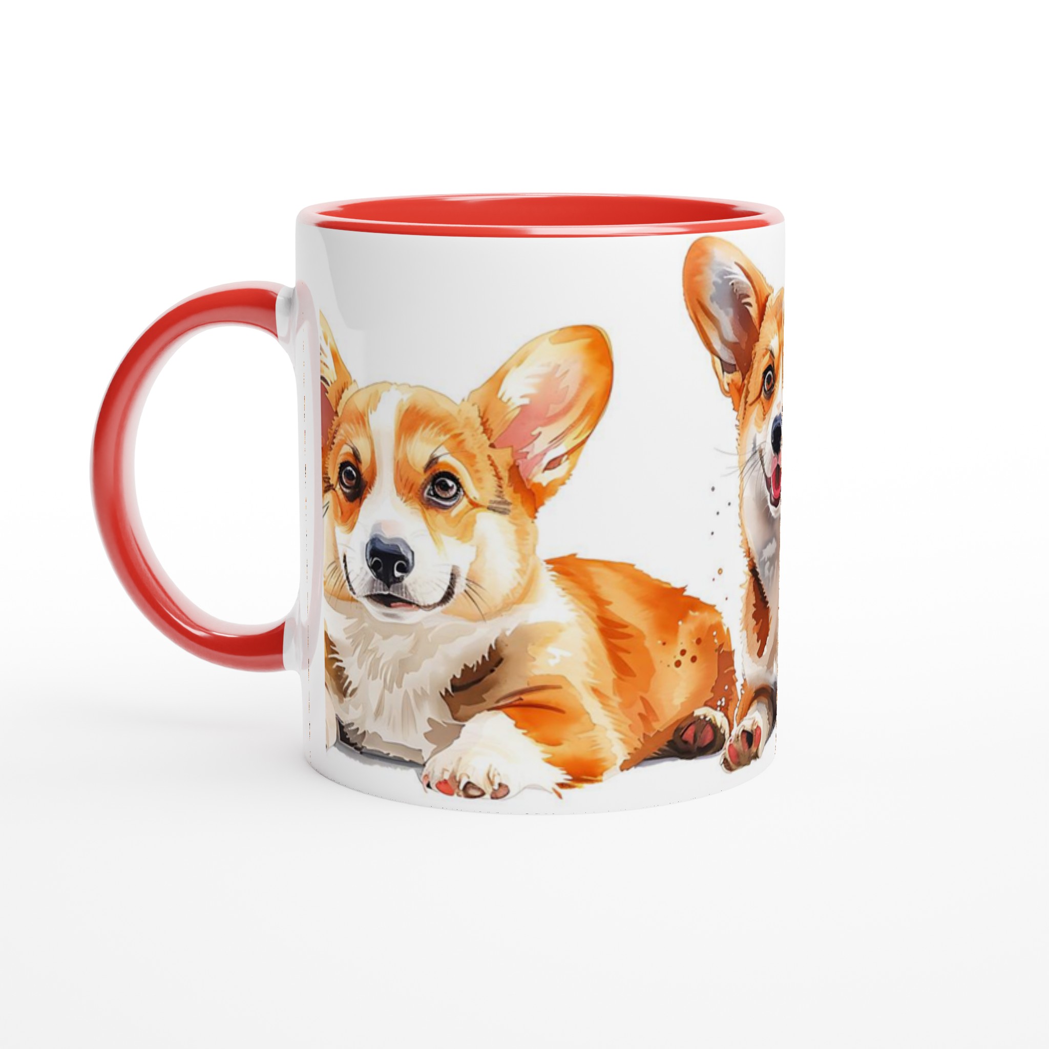 Charmiga Corgi Akvarellmugg – 11 oz Keramikmugg i ditt favoritfärgval 5 0643905e-c9df-4e5b-af39-a512592f35e6