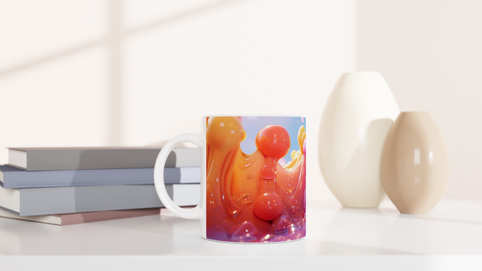 Färgsprakande 11oz Keramikmugg – Glänsande Design för Kaffe & Te i Sju Levande Nyanser 10 06a8cac3-f0bb-4a73-9ee7-b6e2284b0306