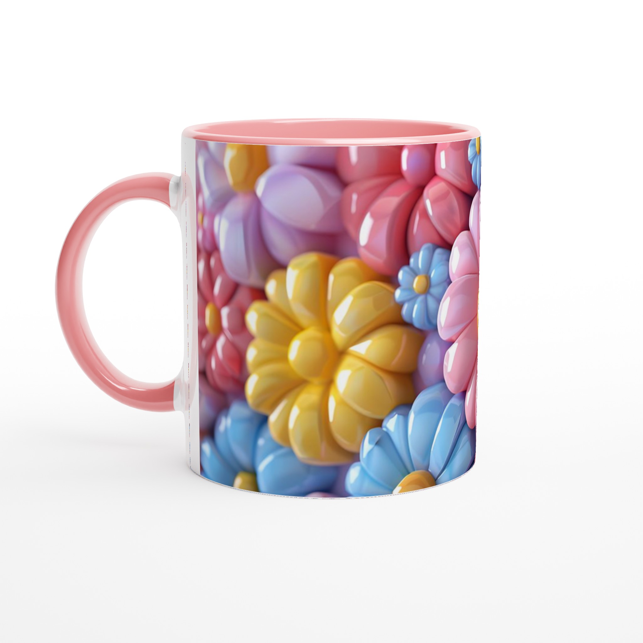 Pastel Daisy Delight 11oz Keramikmugg – Välj bland 7 Livfulla Färger 3 16e50b60-110f-4fe0-b923-3a4382cc9a00