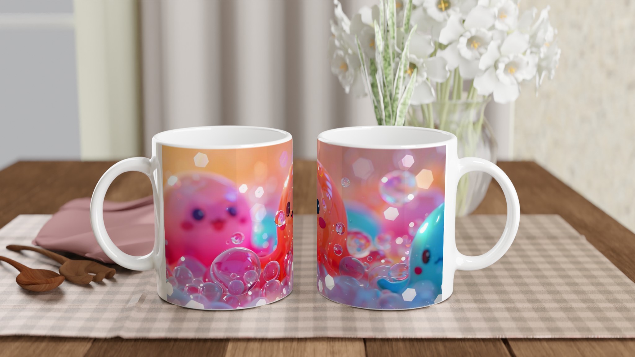 Söt Bubble Tea-inspirerad 11 oz keramisk mugg – Välj din glada färg! 9 192712d6-b233-4f3d-b34a-11ccf9457d78