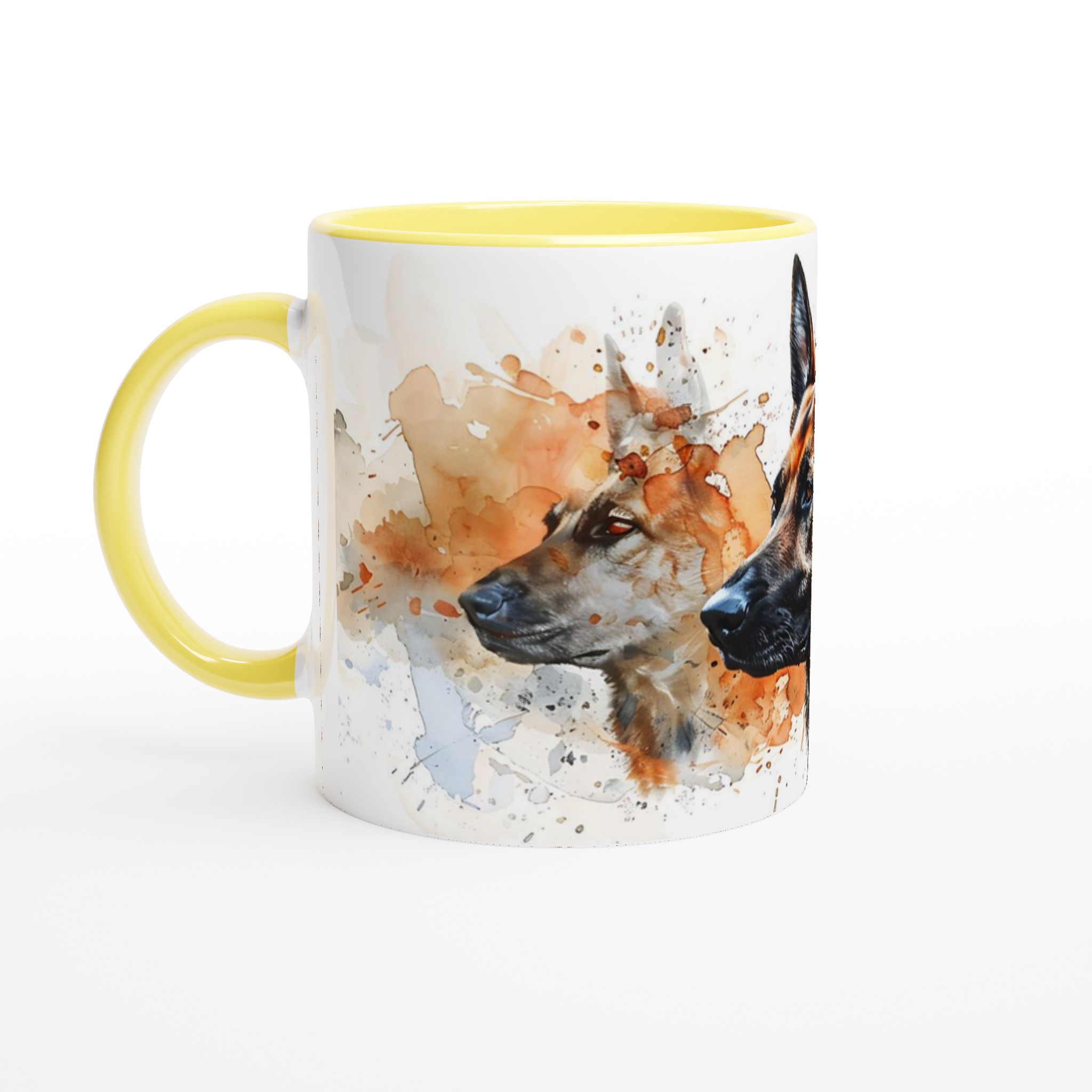 Vacker Schäfer Akvarell Mugg – 11 oz Keramikmugg i ditt val av sju färger 3 1a14faa8-5d93-4139-9b5a-247e81159d16