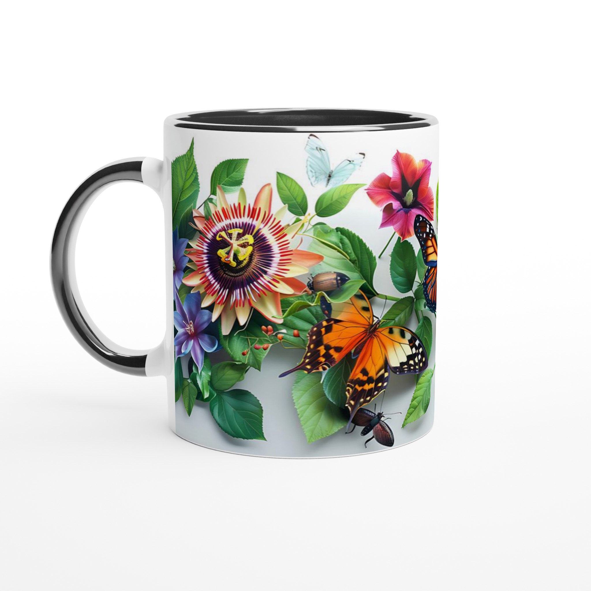 Fjärils- och Blomstermugg – Vibrerande Trädgårdsdesign på 11 oz Keramikmugg 7 2182de89-d8c1-423d-b535-bae69df491fa