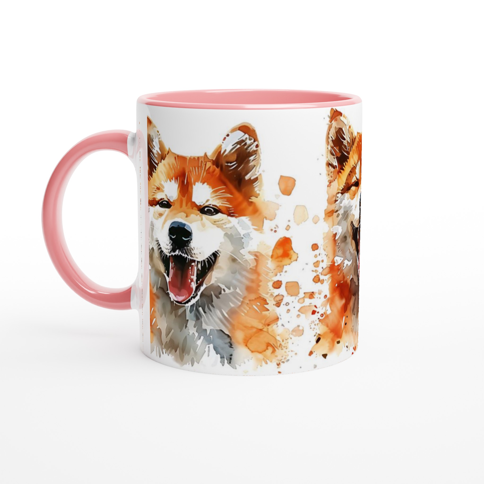 Glad Shiba Inu Akvarell Mugg - 11oz Keramikmugg i din favoritfärg 4 2257dece-2fce-4959-98db-93f1430e3bbe