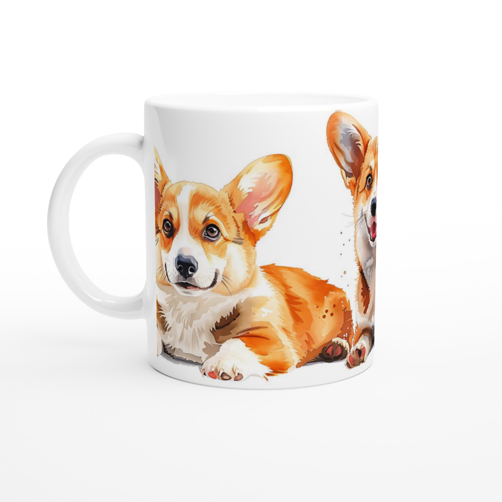 Charmiga Corgi Akvarellmugg – 11 oz Keramikmugg i ditt favoritfärgval 1 25cceda4-0cb9-4556-9f50-938e9577d10a