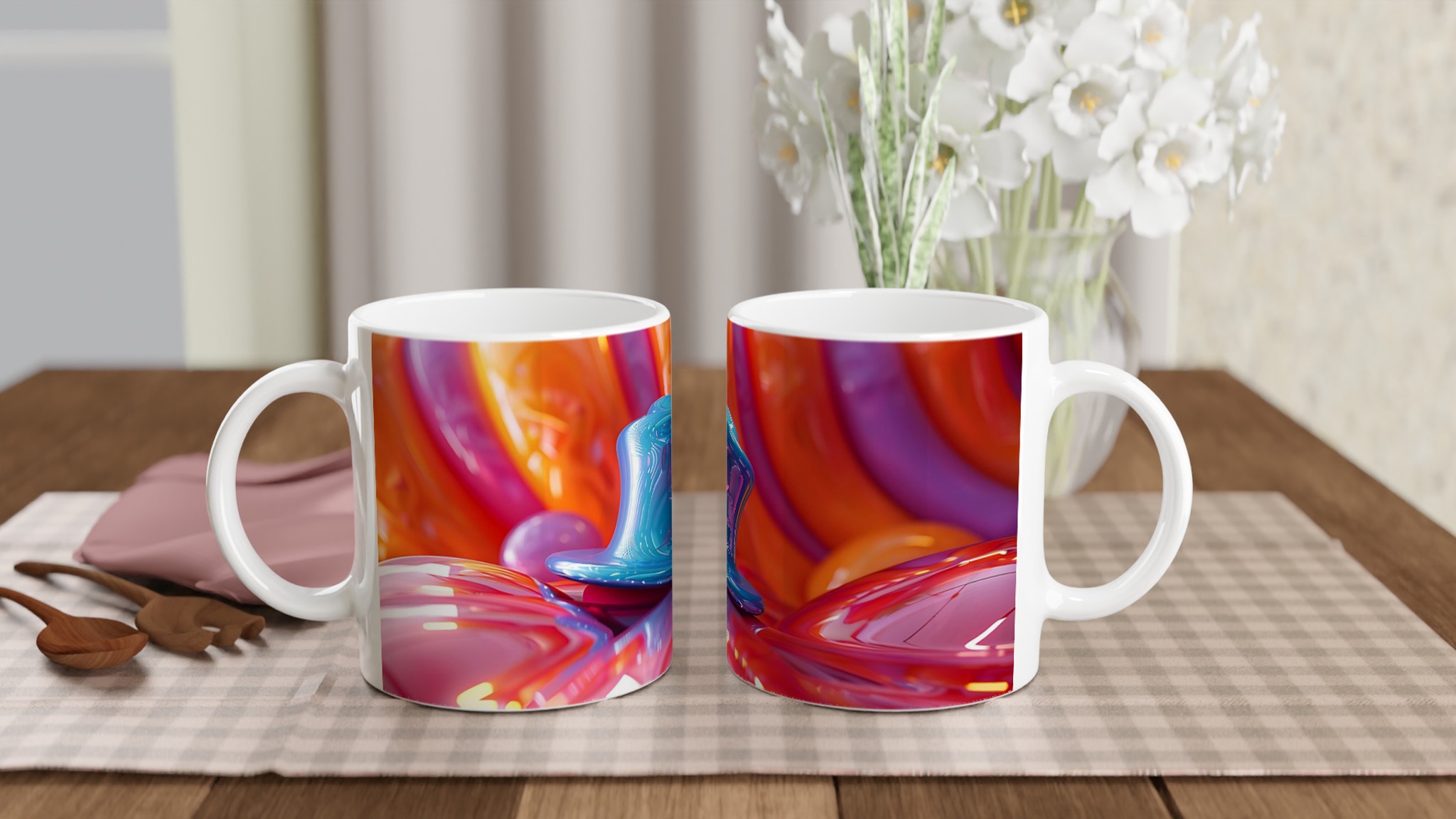Abstrakt Målarstänk Keramikmugg – 11oz Konstfull Kaffemugg i Ditt Val av Livfulla Färger 9 2b20ff21-190f-4b46-a671-0dfa99dd9915