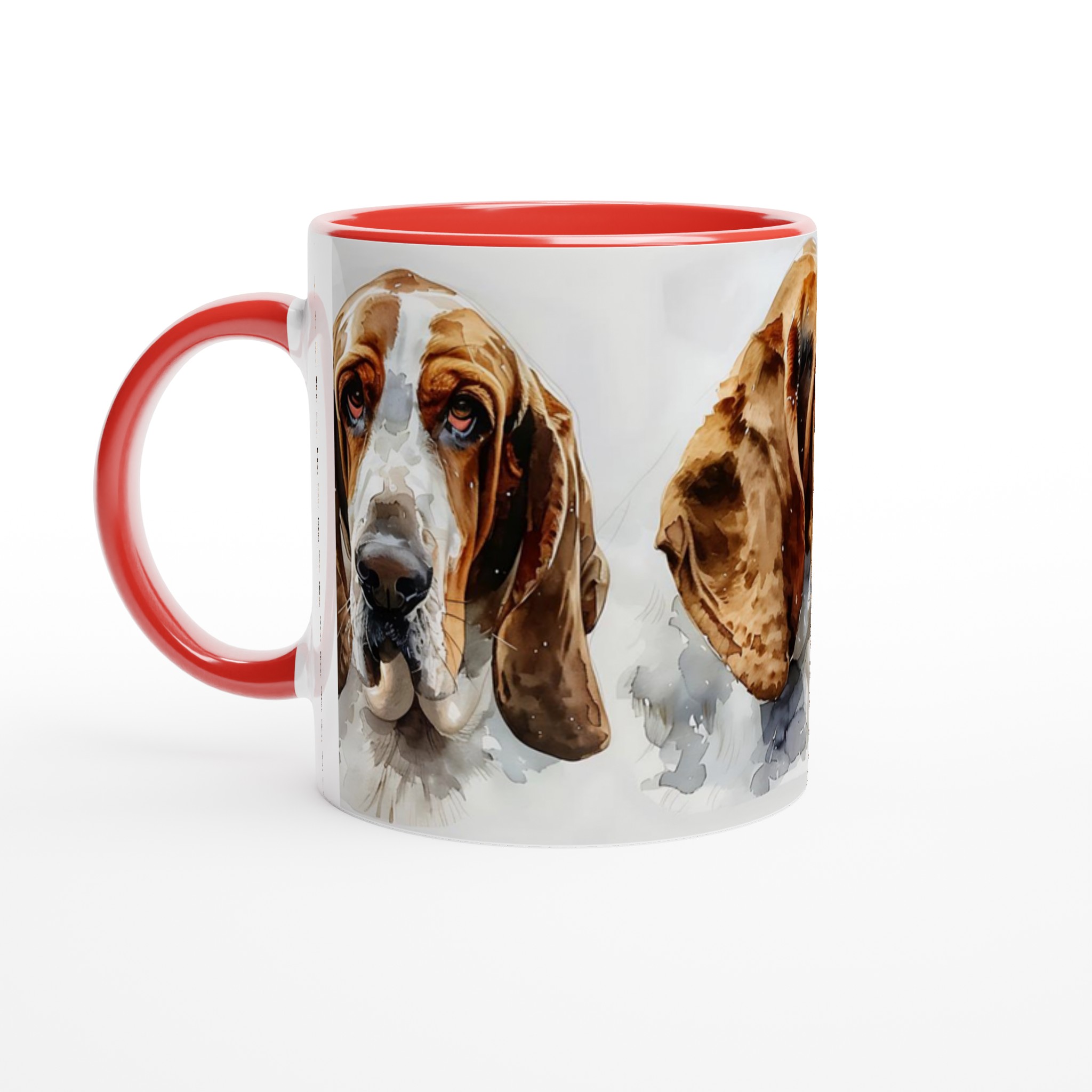 Basset Hound Konst Mugg – Vattenfärgsstil Keramikmugg i 7 Färger 5 2c344f49-2dd9-4276-b709-958c381496f0