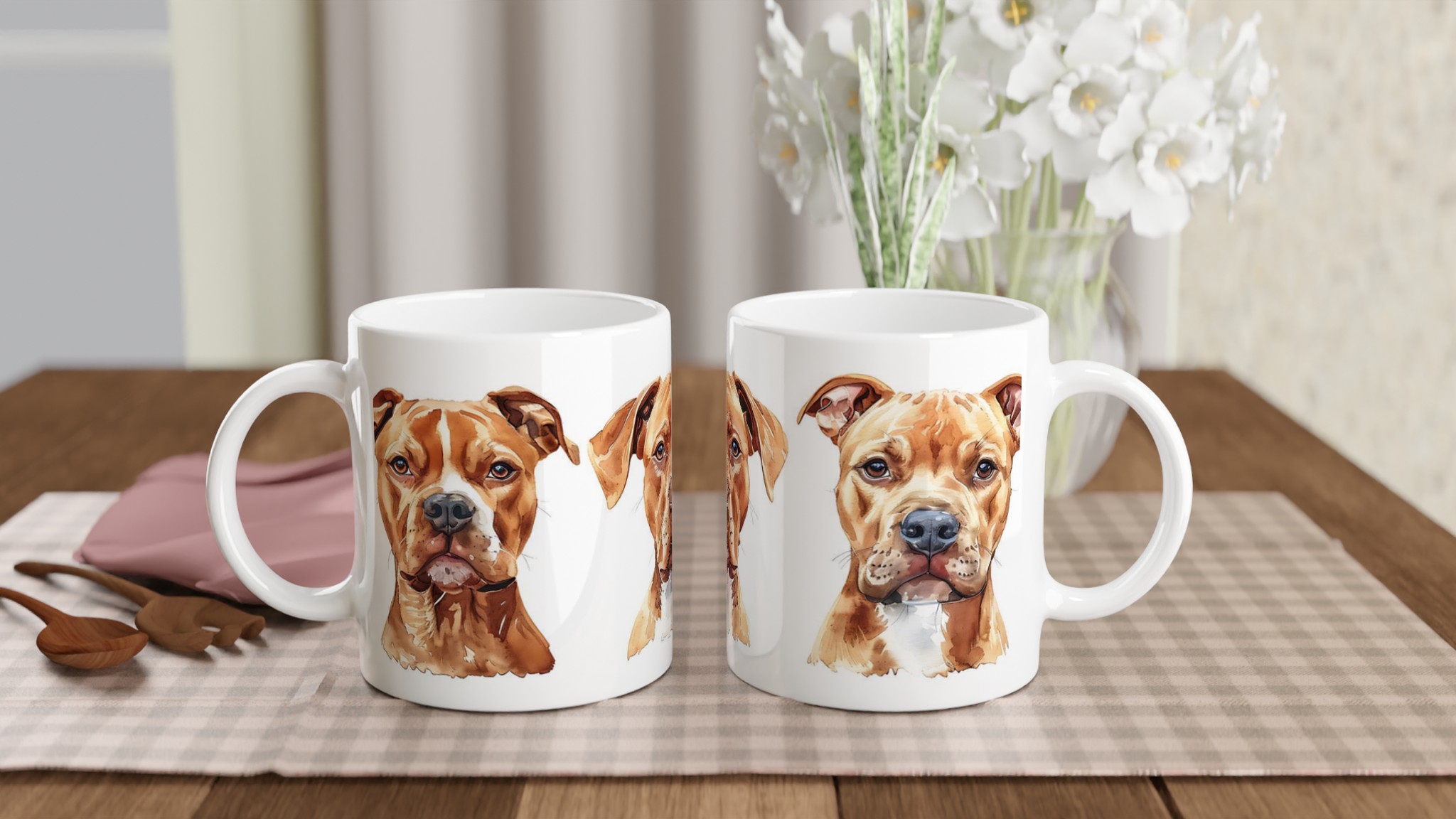 Vår Vattenskyddsmugg med Amerikansk Pitbull – 11 oz Keramikmugg i ditt val av 7 färger 10 348e67df-62f6-48cc-bc9c-a7a5b0bf4db3