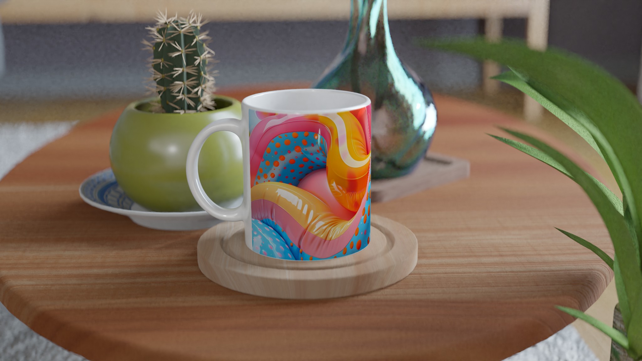 Färgglad 11oz Keramisk Mugg: Poppiga Mönster och Livliga Kulörer för Kaffe, Te & Glädje – Välj Din Favoritfärg! 8 3907ae52-f63d-4277-a588-2c7b84259a21