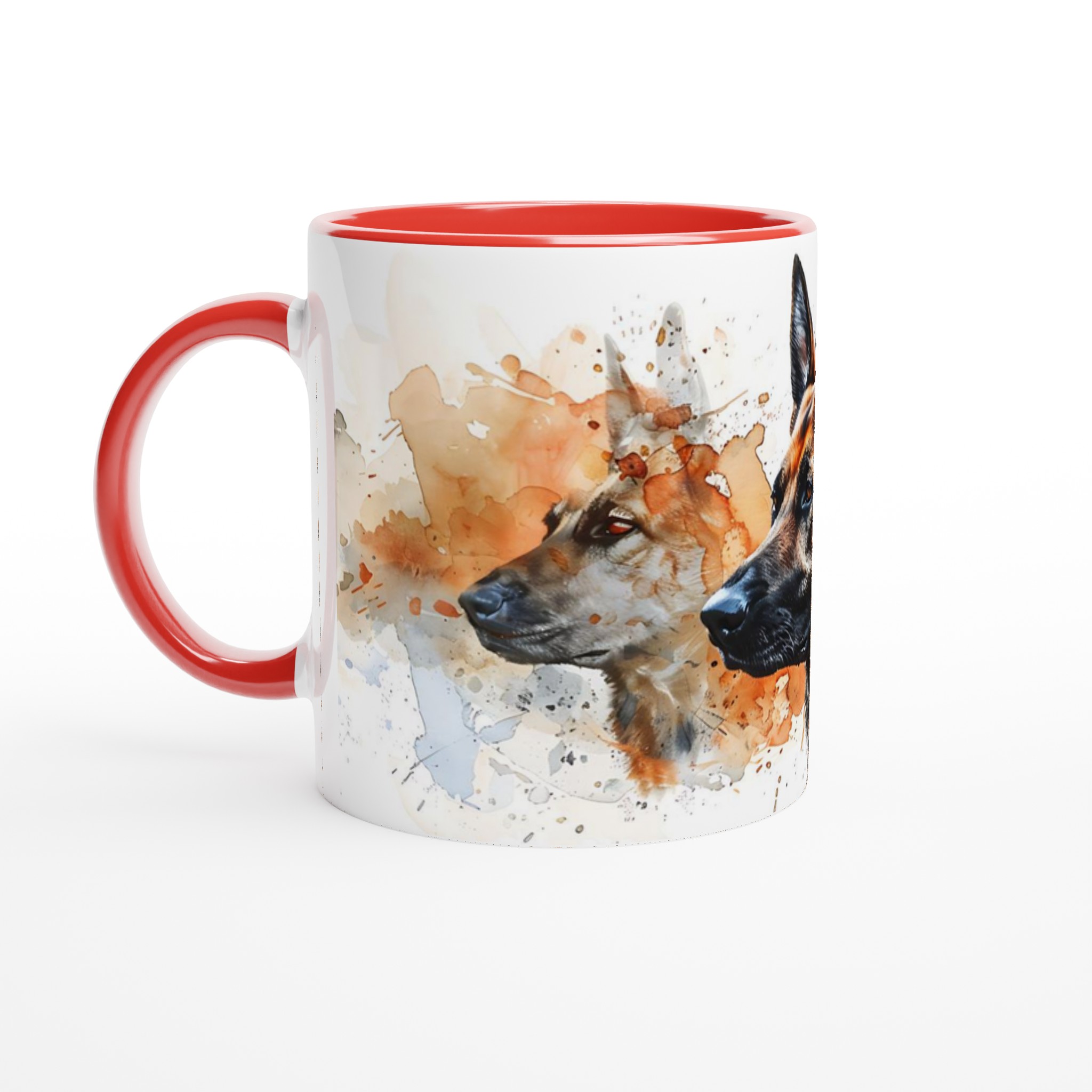Vacker Schäfer Akvarell Mugg – 11 oz Keramikmugg i ditt val av sju färger 5 40abf41d-6ec9-4fbc-a3d4-4384d0fe98aa