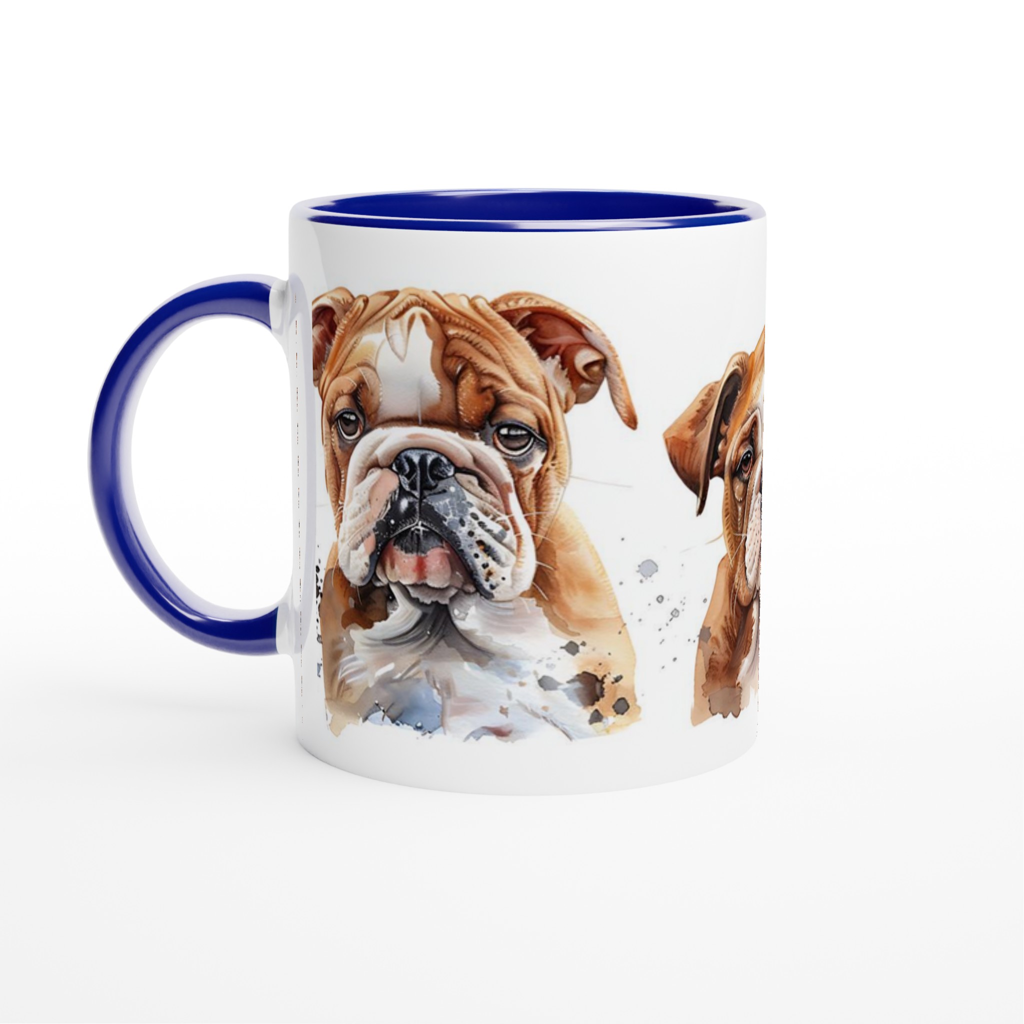 Charmig Bulldog Akvarell Mugg - Personlig Keramikmugg i Flera Färger 7 4338deda-1983-4d2a-80cb-6734d656a21b