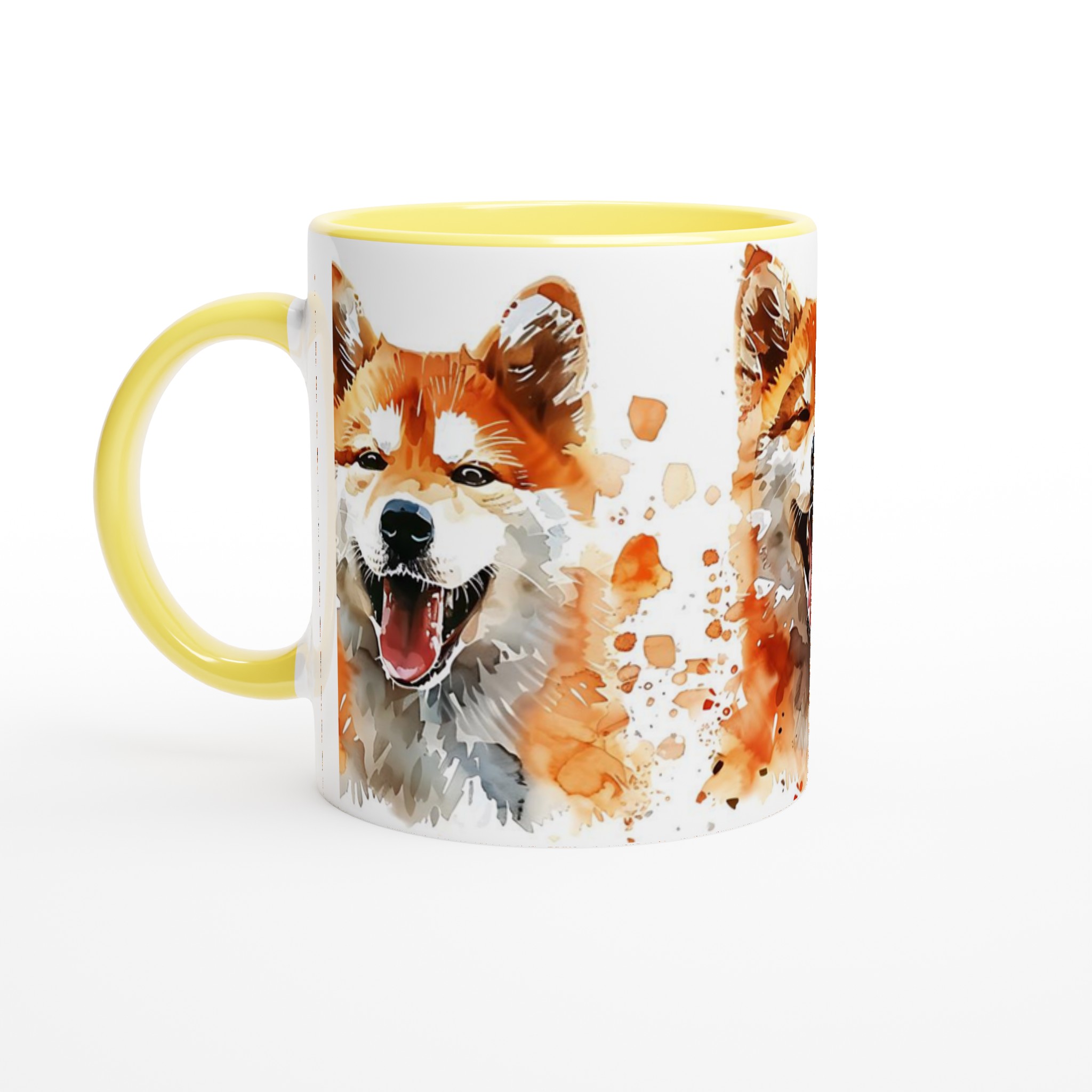 Glad Shiba Inu Akvarell Mugg - 11oz Keramikmugg i din favoritfärg 3 4f52bf5f-0af6-421b-abd6-4aafd81e2ad4