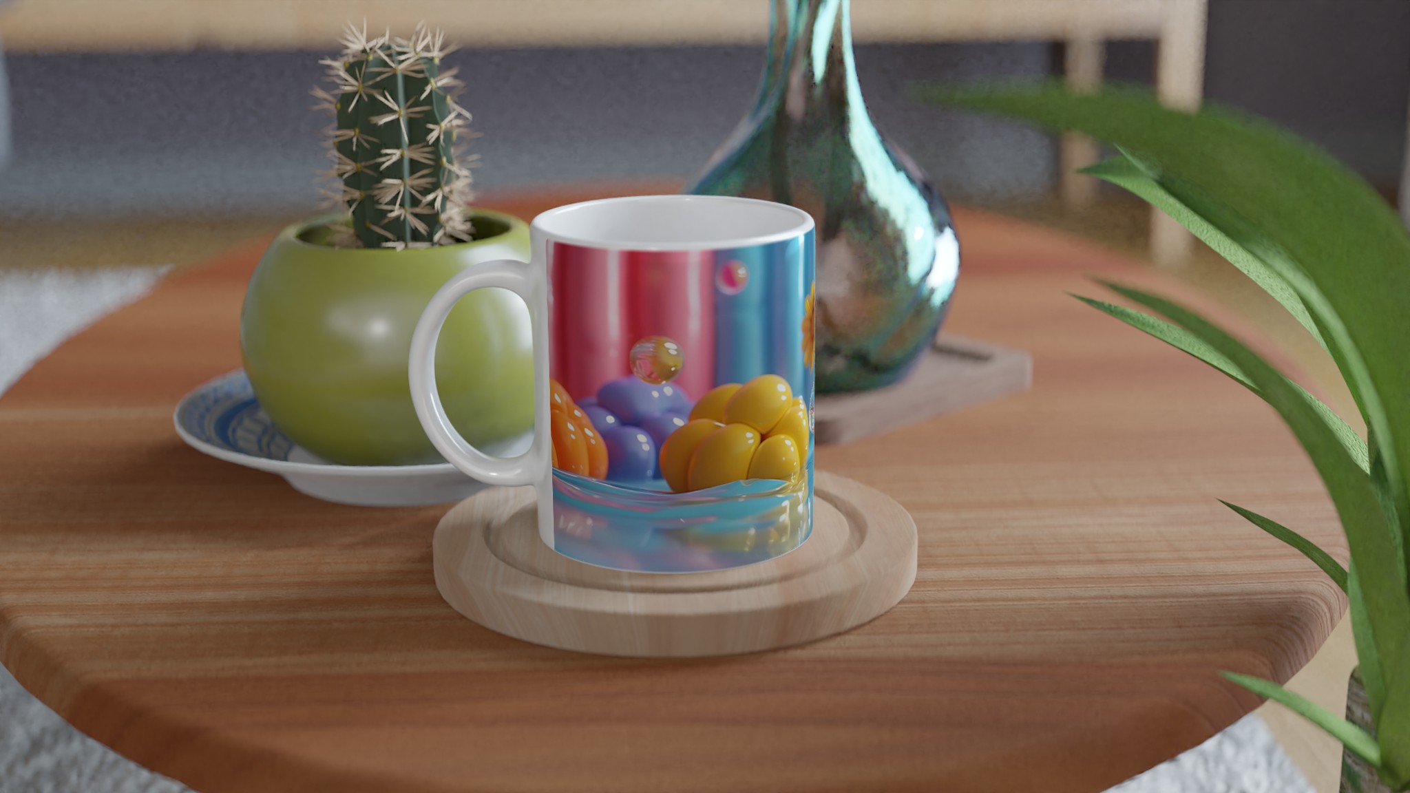 Pastel Bubble Joy Mugg – 11oz Keramisk Kaffekopp i Lekfulla Färger för Varje Glad Stund 8 571a870e-1326-4feb-add7-bd463f87fae4