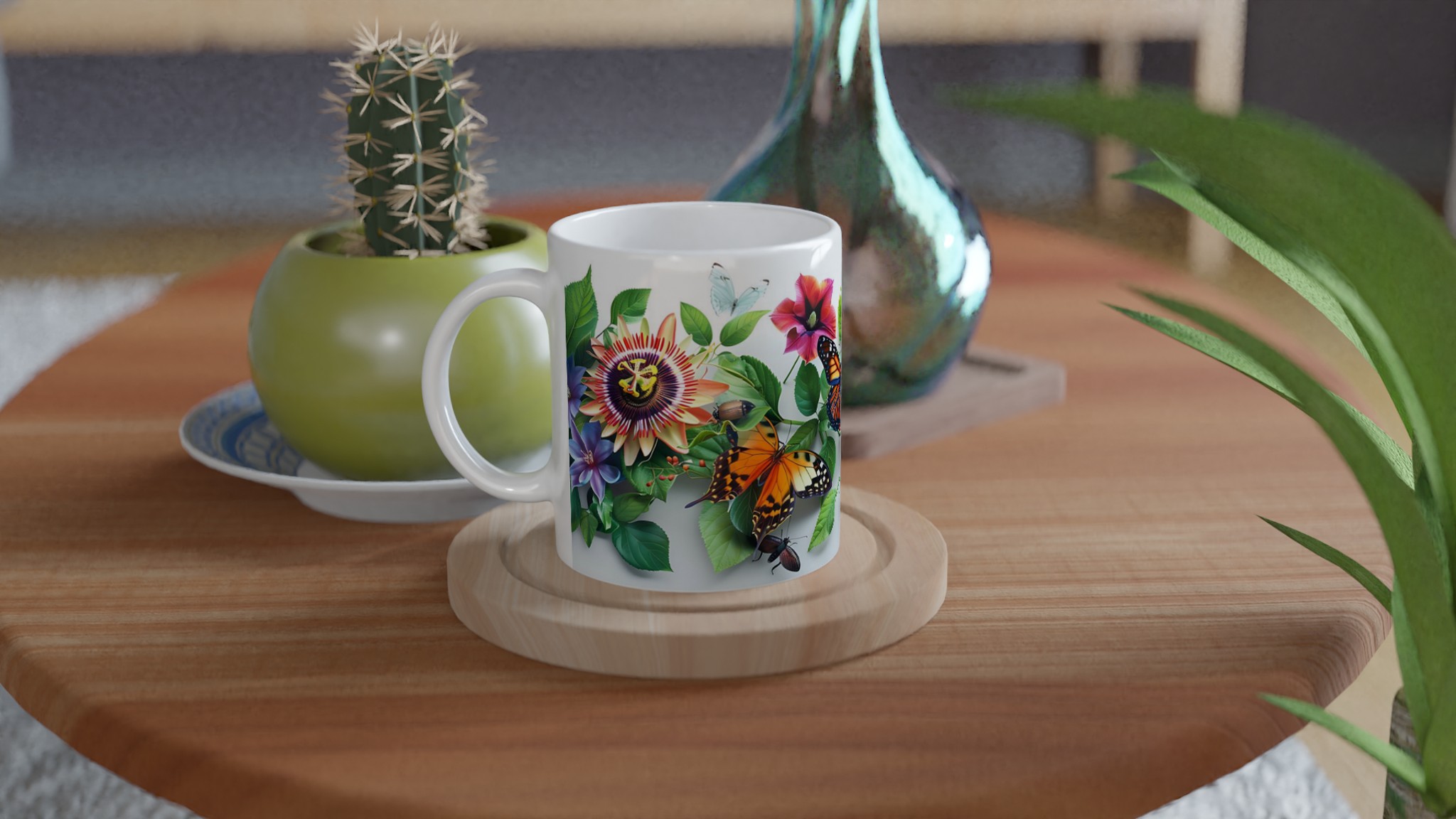 Fjärils- och Blomstermugg – Vibrerande Trädgårdsdesign på 11 oz Keramikmugg 8 57f3a2cb-6550-4c7c-a688-c9690d702860