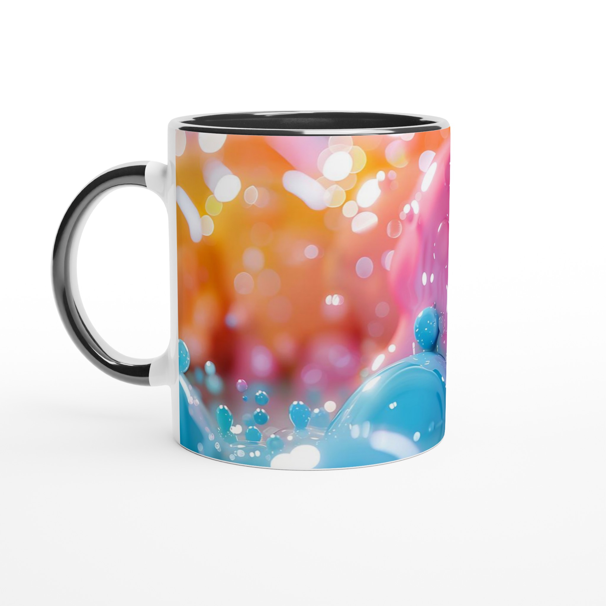 Bubbelrosa & Turkos Färgexplosion Mugg – 11 oz Keramikmugg för en lekfull kaffestund 7 59d81298-a2ef-4a20-9aee-60ca1f0abef5
