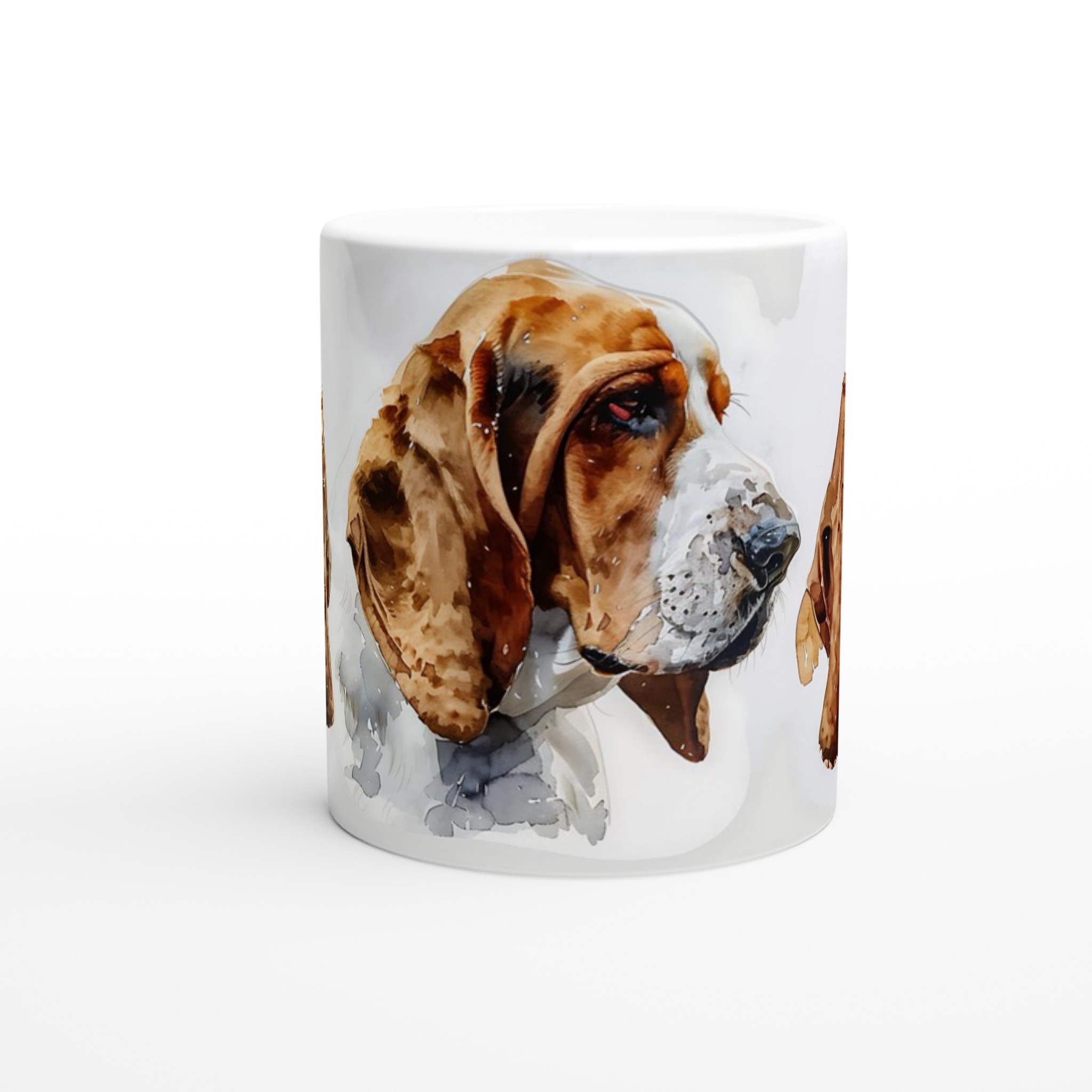 Basset Hound Konst Mugg – Vattenfärgsstil Keramikmugg i 7 Färger 8 5c0fa5d1-d7c8-4f39-a0a2-589d793cd49f