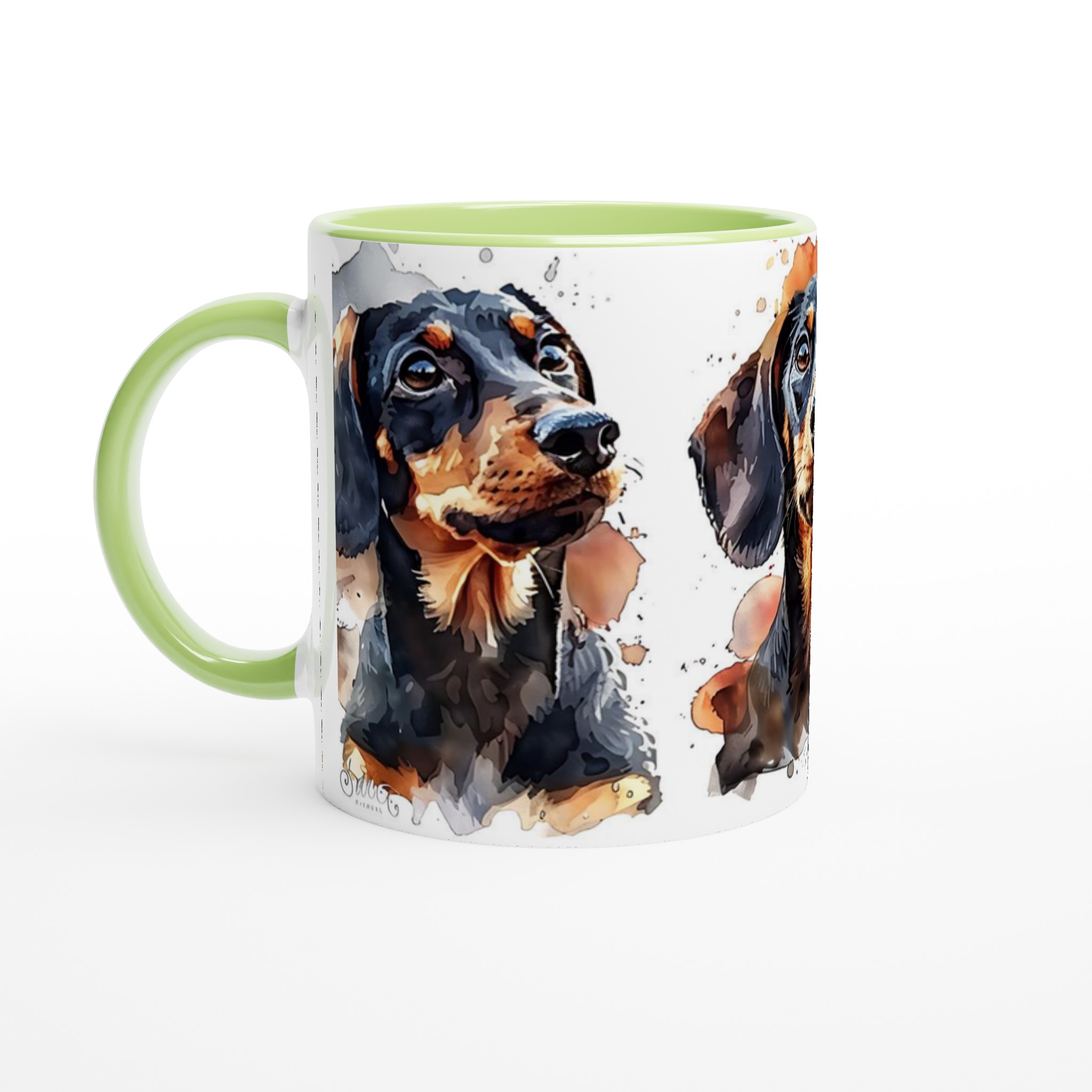 Tax Vattenfärg Mugg – Söt Dackelhund Konst Keramisk Kaffemugg i Din Favoritfärg 6 63a7d9f1-06ef-4bb5-ae36-1dbd3a44c572