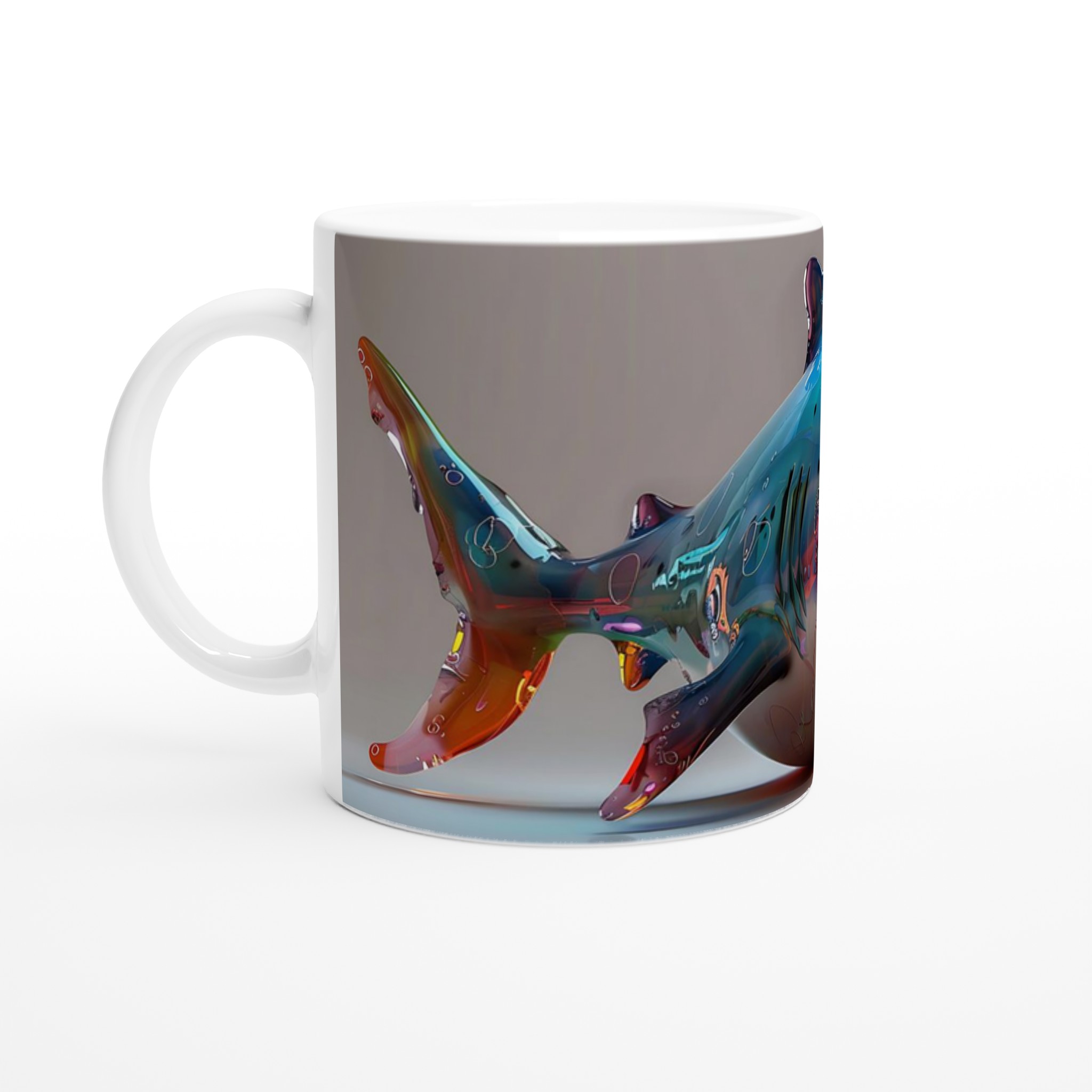 Neon Shark Attack 11oz Keramikmugg – Färgglad Design för Havsälskare 1 65047300-cd42-4dc8-8a49-eaf973dc5ffa