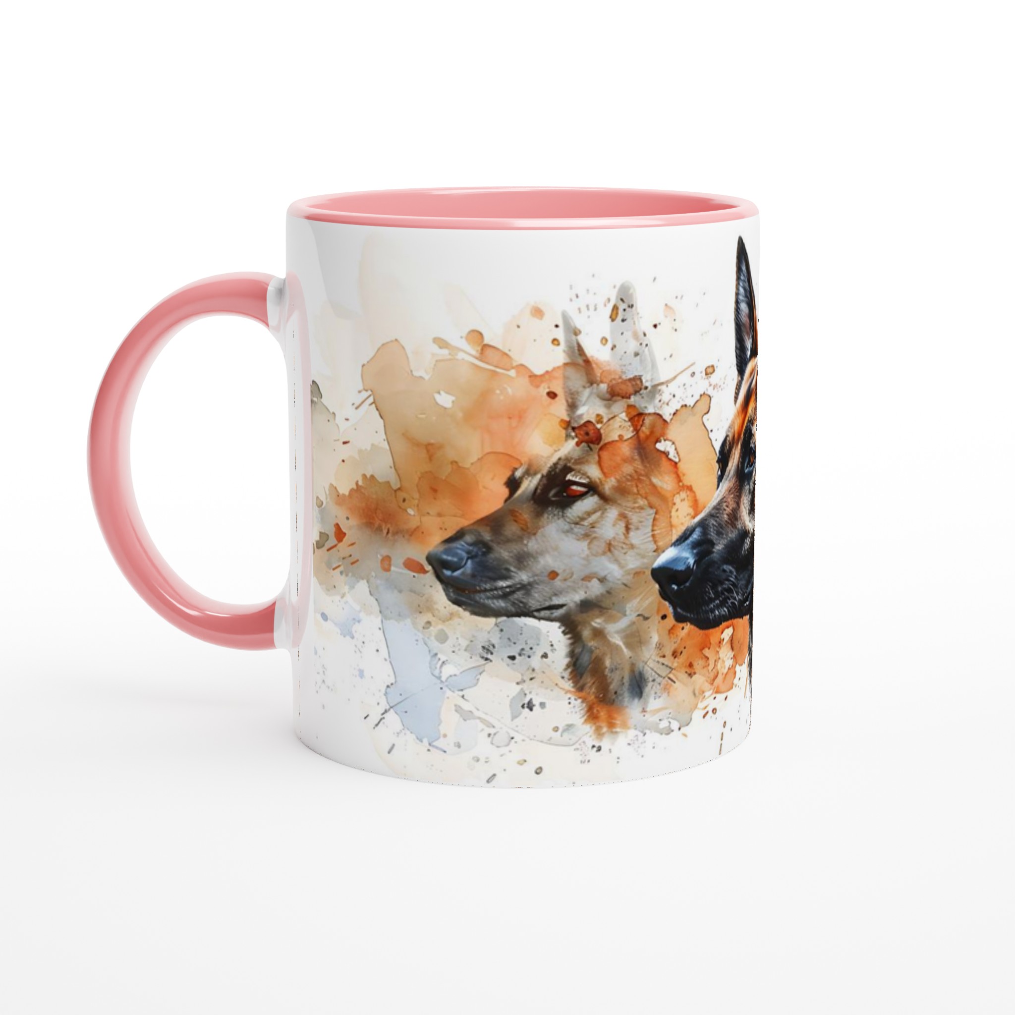 Vacker Schäfer Akvarell Mugg – 11 oz Keramikmugg i ditt val av sju färger 4 65449e5e-e6ff-4e47-b318-6257df84cc71