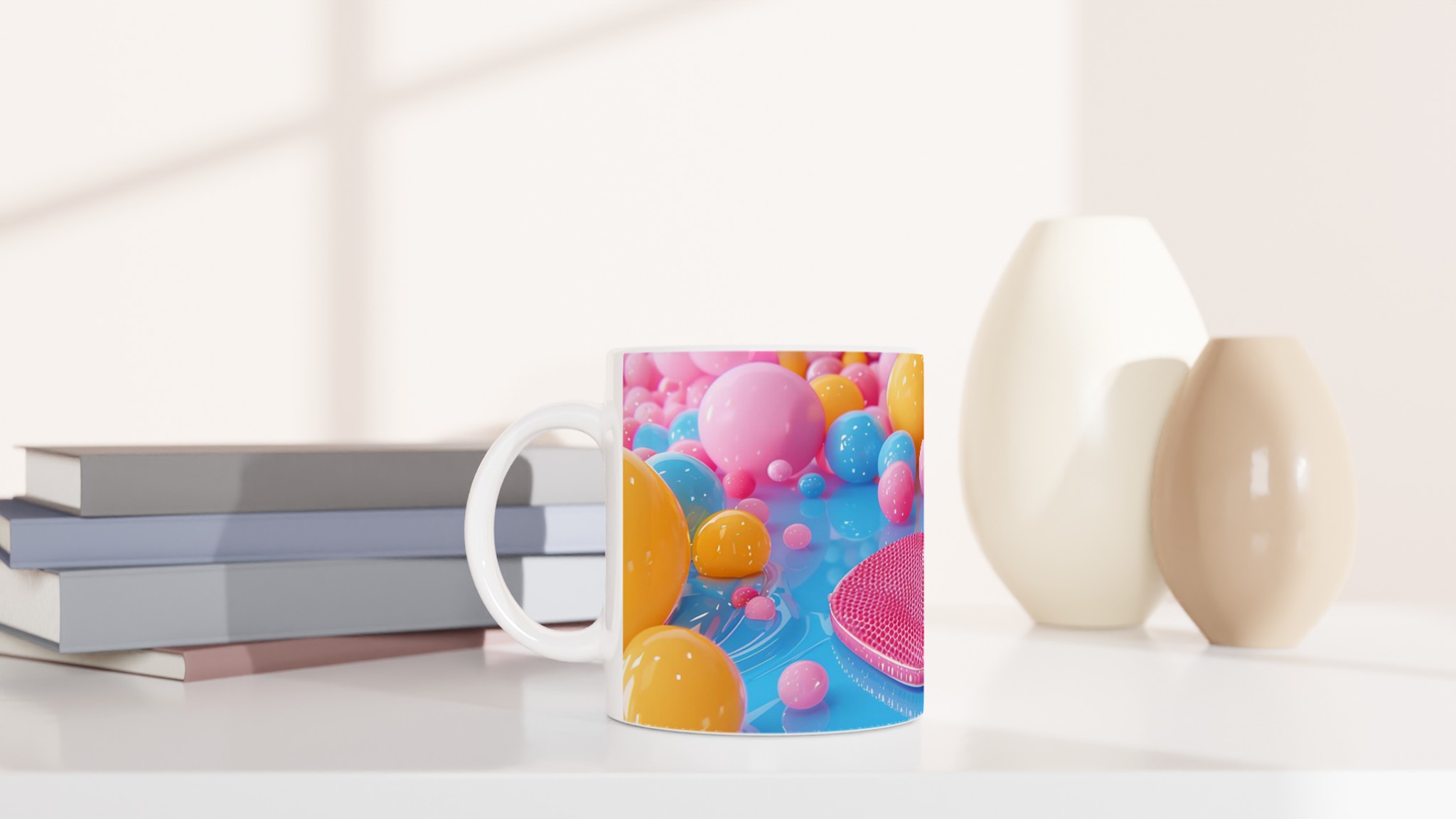 Pastell Pop Art Kaffemugg – 11oz Keramikmugg i Valfri Färg, Diskmaskin- & Mikrovågsugnssäker 10 6a23a0dc-eaee-438b-af6f-e09b2ea86222