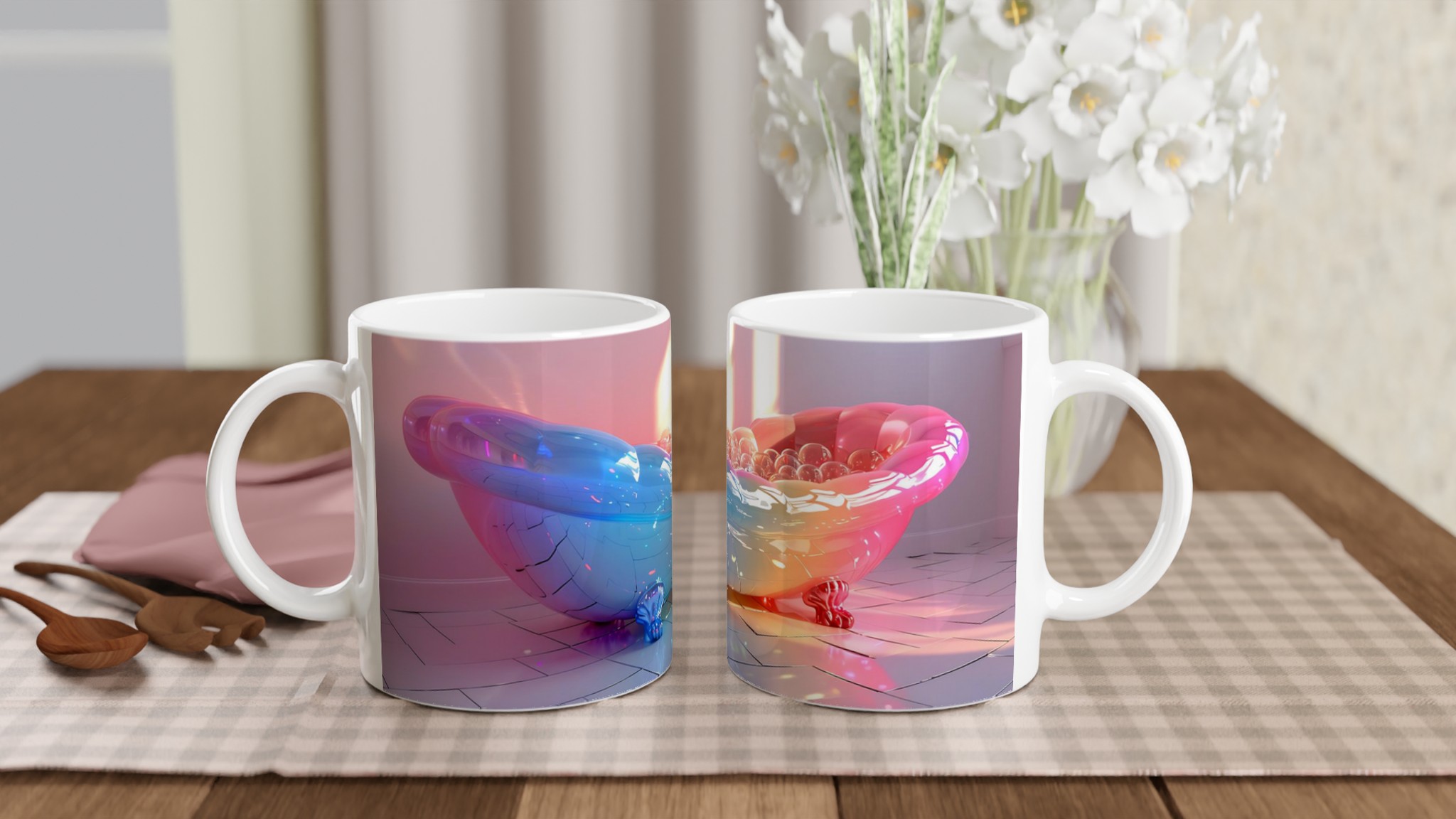 PrismaGlans 11oz Keramisk Mugg – Drömsk Aura med Pastellnyanser och Skimrande Bubblor 9 6d5a9daf-b972-4e03-b4c2-21716148b9d5