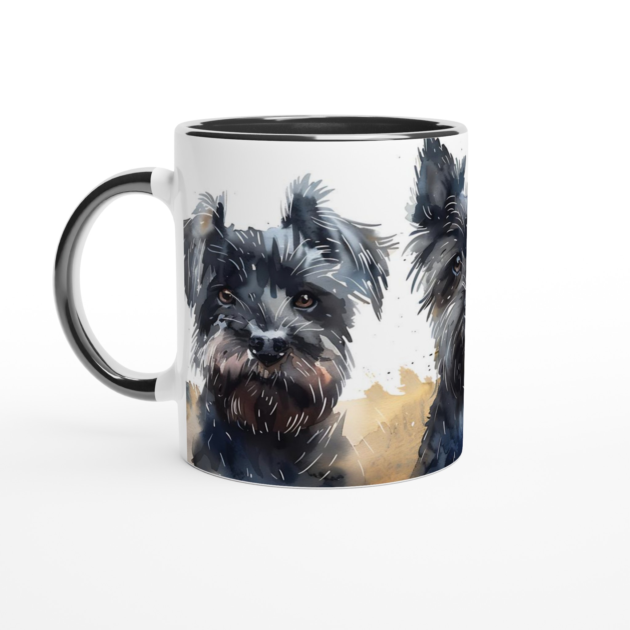 Terrier Triumvirate Akvarellmugg – Handmålad Hundkonst för kaffeälskare i sju färger 2 6e9b53e0-cf23-47b3-b05a-f7707f622239