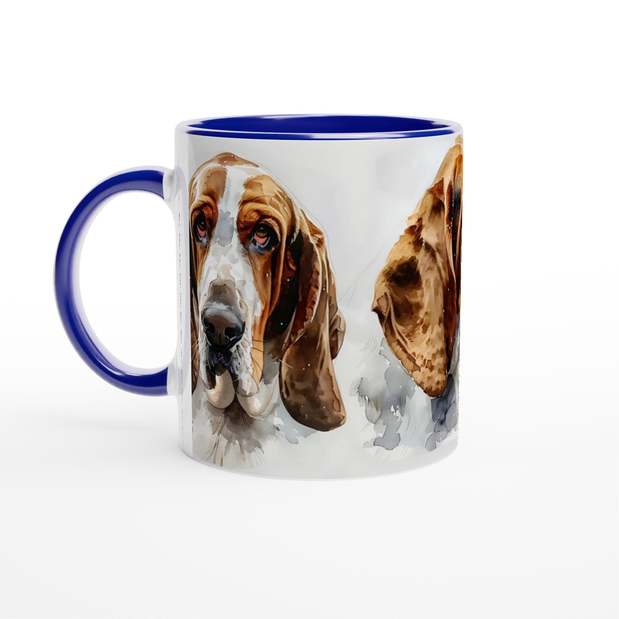 Basset Hound Konst Mugg – Vattenfärgsstil Keramikmugg i 7 Färger 7 6eada73c-9348-4cc0-9eea-b7e2e9542bc1