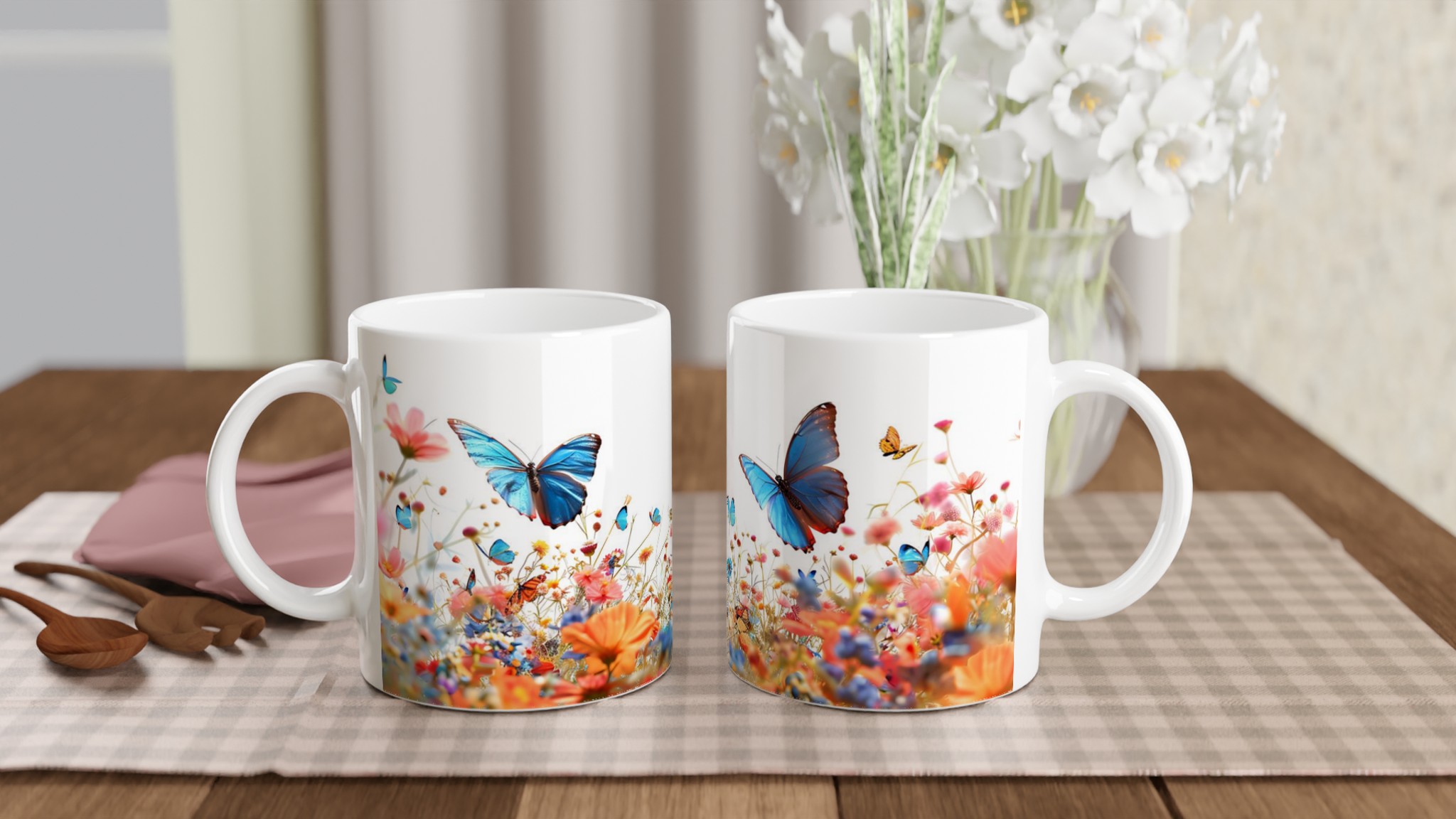 Fjärilsdröm 11oz Keramisk Mugg – Färgglad Flora & Fauna för din Fika, i flertalet nyanser! 10 75e13ee6-6481-4cb2-b051-8b3a5d3ea00a
