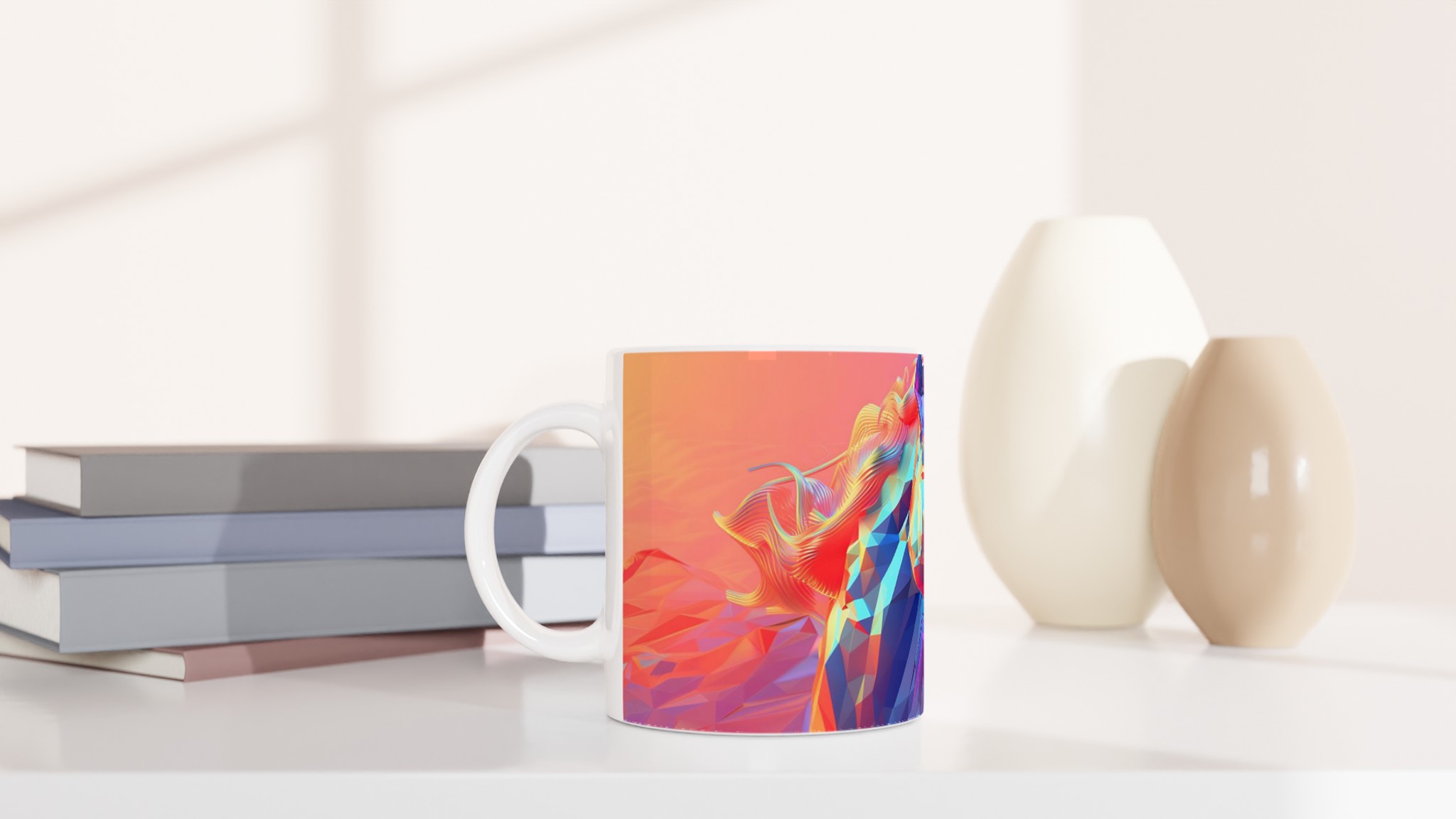 Vit 11oz keramisk mugg med magisk unicorn-design – välj bland sju färgstarka keramiska nyanser 10 77a470a1-6662-435d-905d-372f3fae4615
