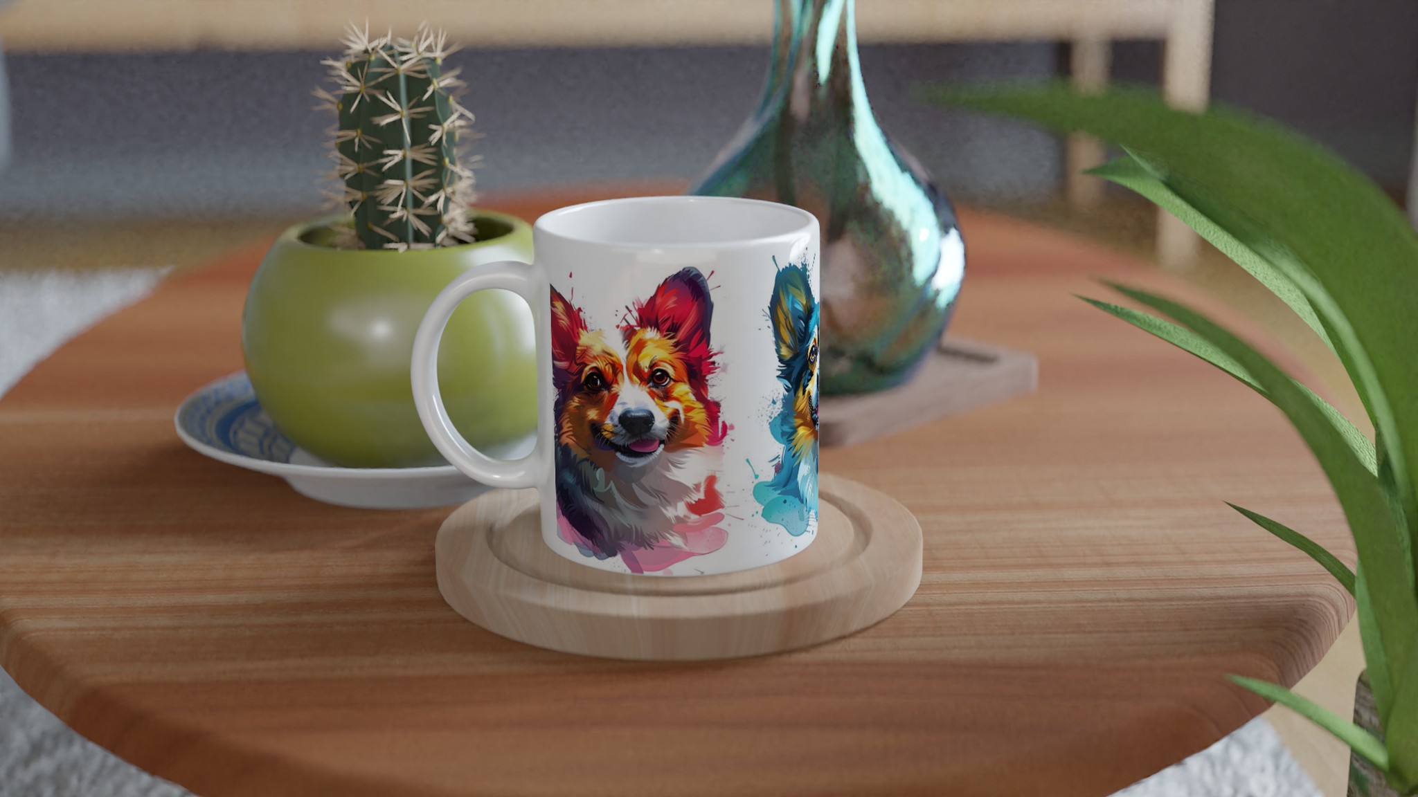 Färgstarka Corgis 11oz Keramikmugg – Konstnärligt Akvarelltryck för Hundälskare 9 7b267677-81cf-4219-8c88-b9c2d074cd2f
