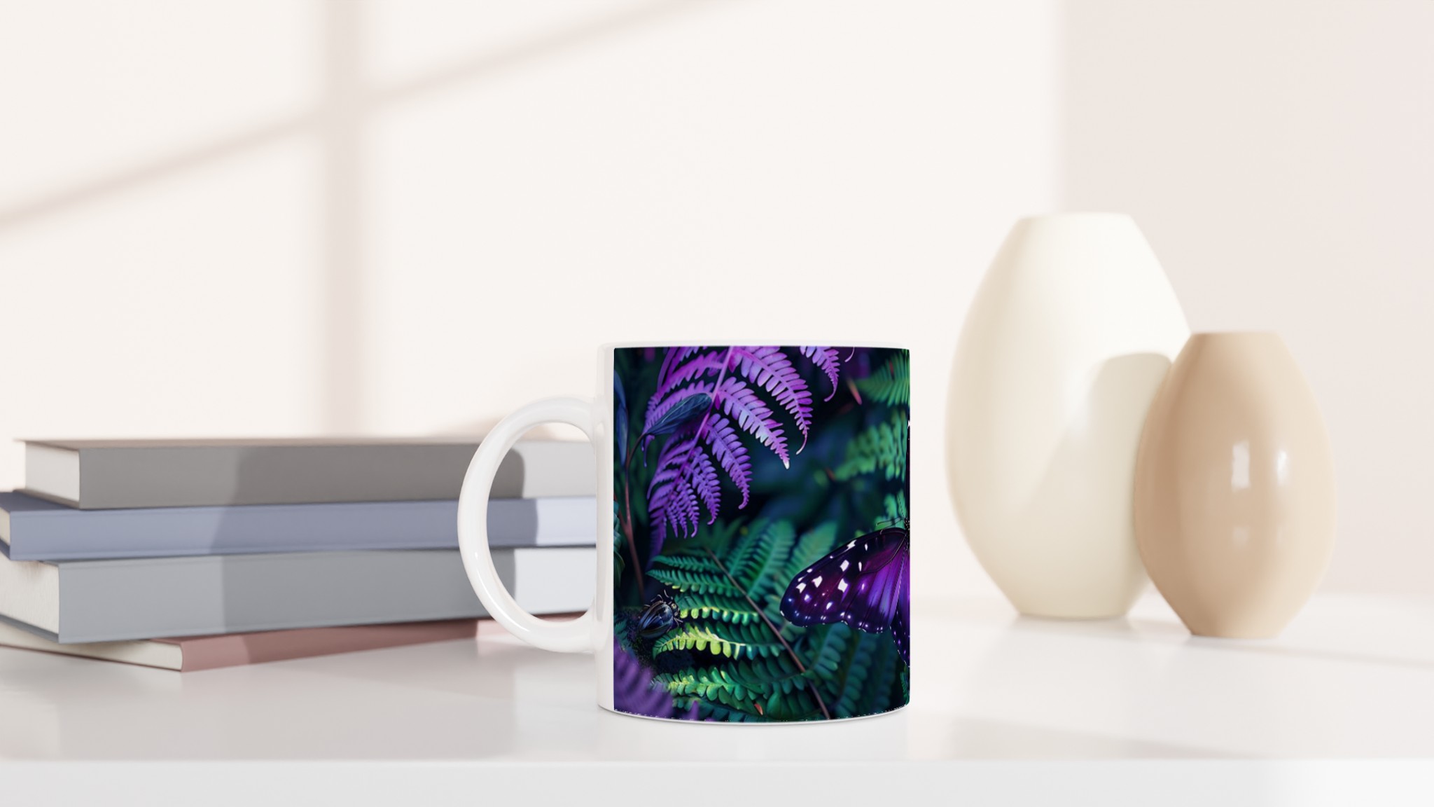 Magisk Purpurfjäril 11oz Keramikmugg – Din Kaffestund, Ditt Konstverk i Valfri Färg! 10 833c2e14-6125-4e18-82e8-192eed26b7c7