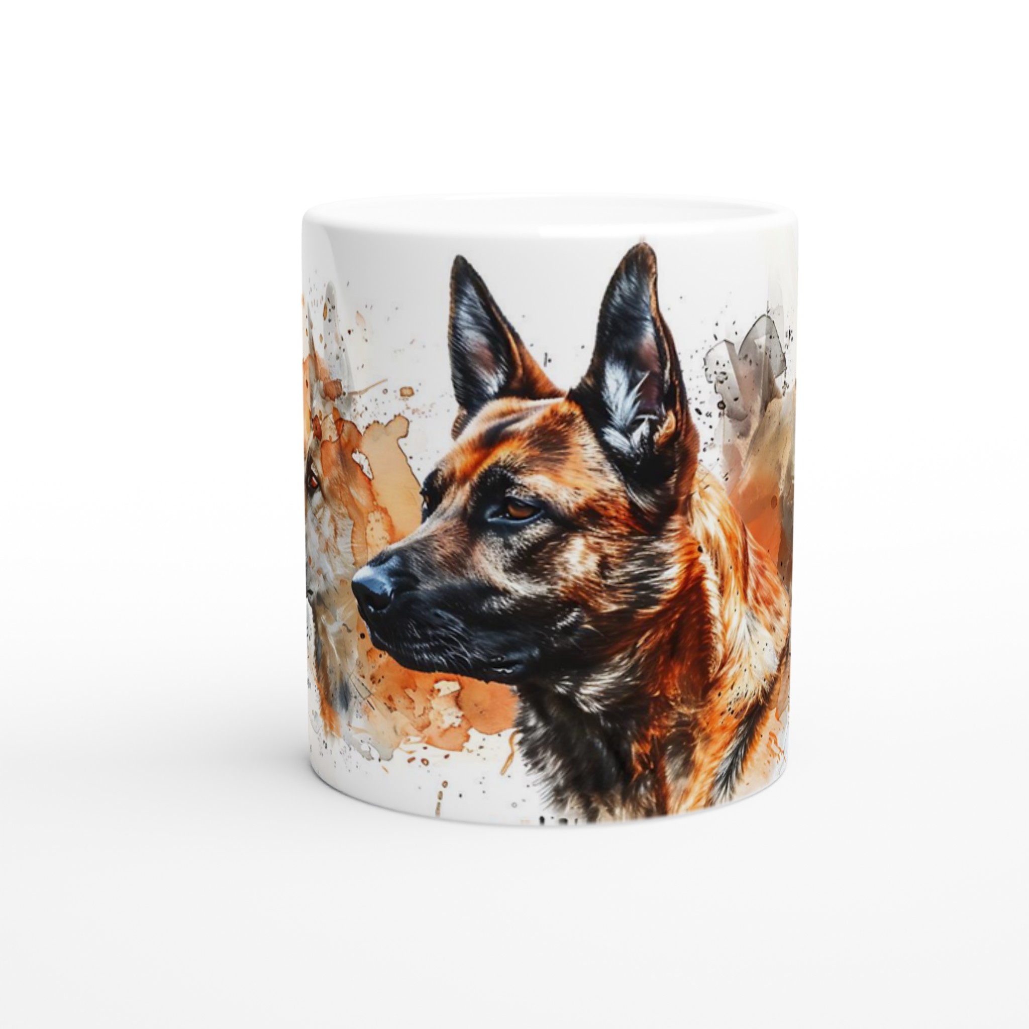 Vacker Schäfer Akvarell Mugg – 11 oz Keramikmugg i ditt val av sju färger 8 89920ca9-b713-40fa-8294-c0d57c1bc5af