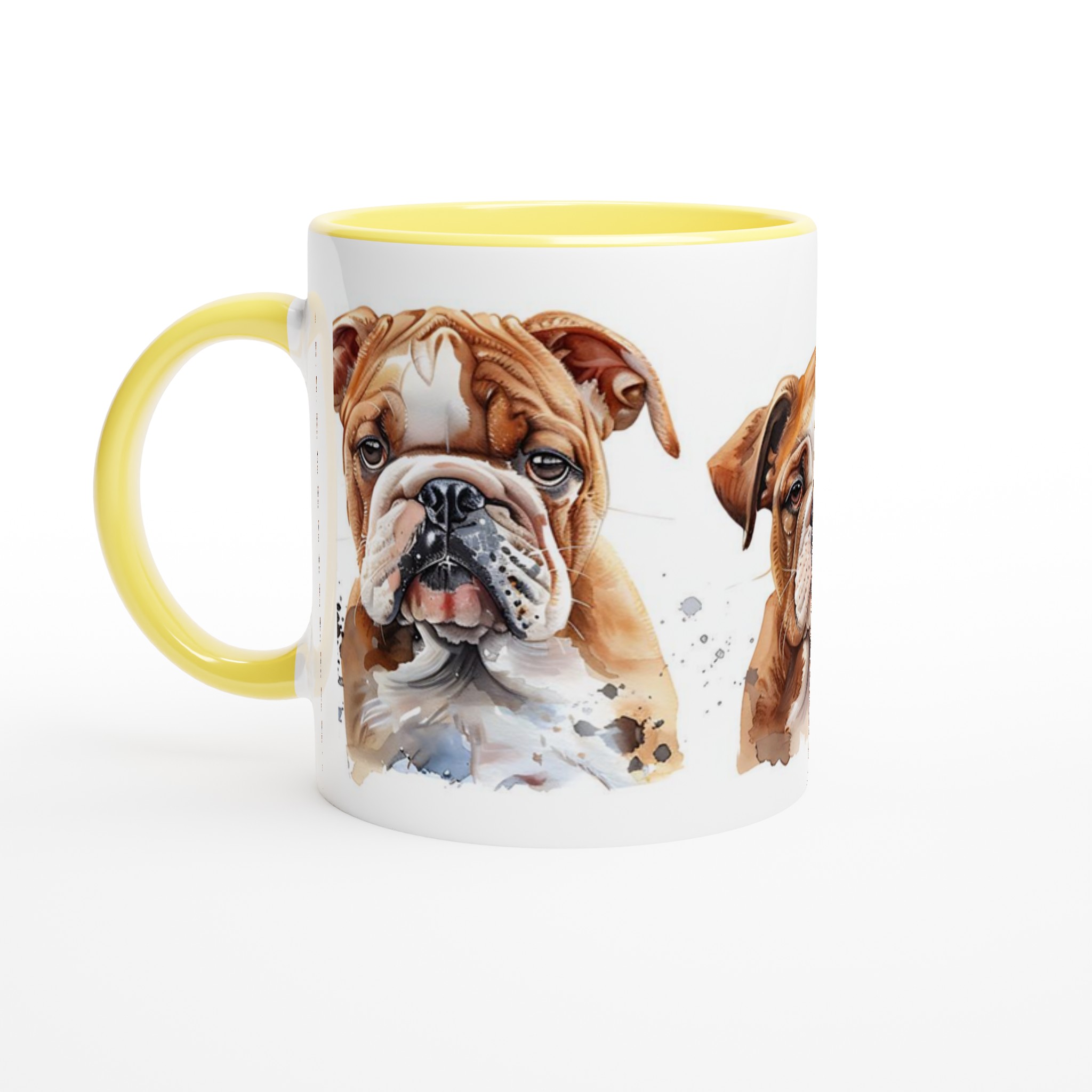 Charmig Bulldog Akvarell Mugg - Personlig Keramikmugg i Flera Färger 3 903b4f53-d2ce-4fd7-abd8-5f503e839c26