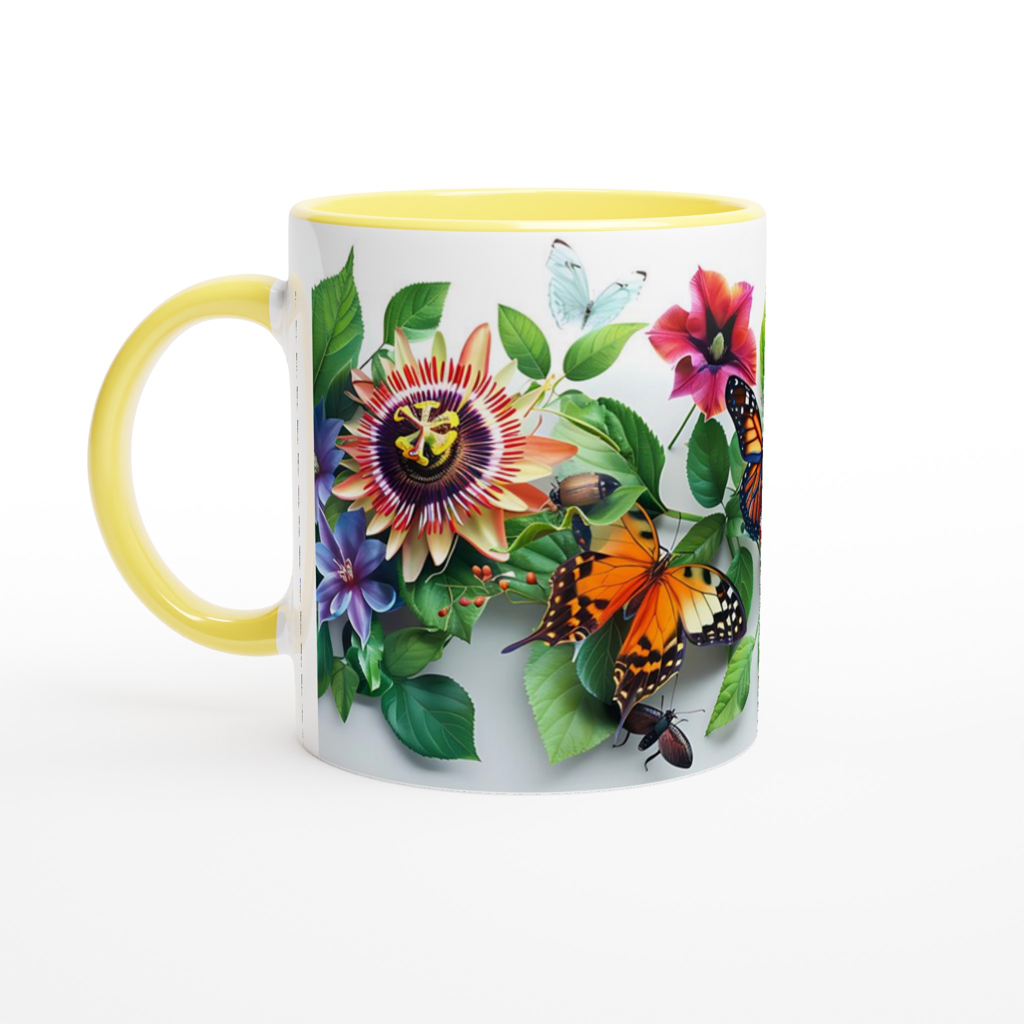 Fjärils- och Blomstermugg – Vibrerande Trädgårdsdesign på 11 oz Keramikmugg 5 9350afa0-6fde-4ee5-8dd3-0eacd223b59e