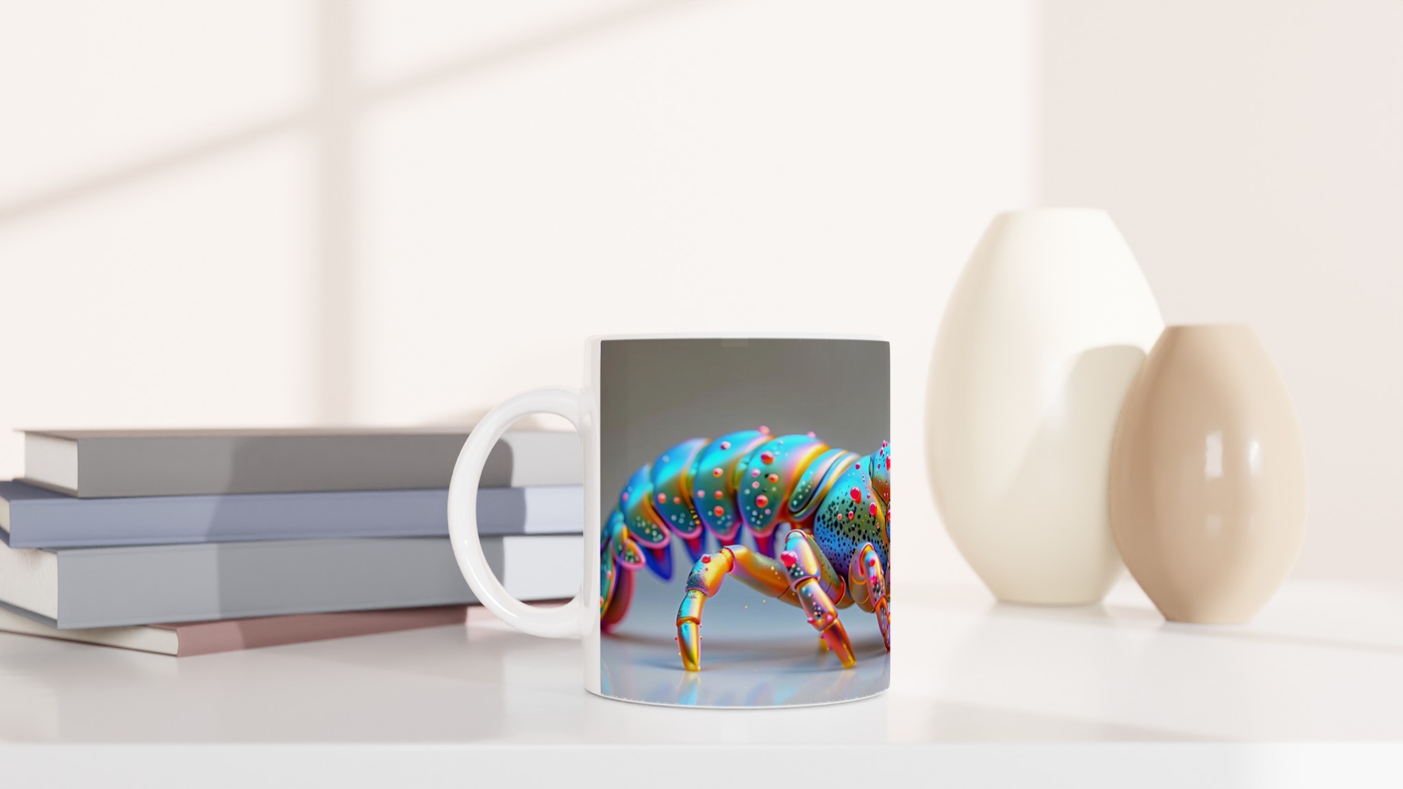 Neon Lobster Art Mugg – 11oz Keramikmugg med Vibrerande & Unik Design 10 945f6862-959d-4315-b001-67219f2caa61