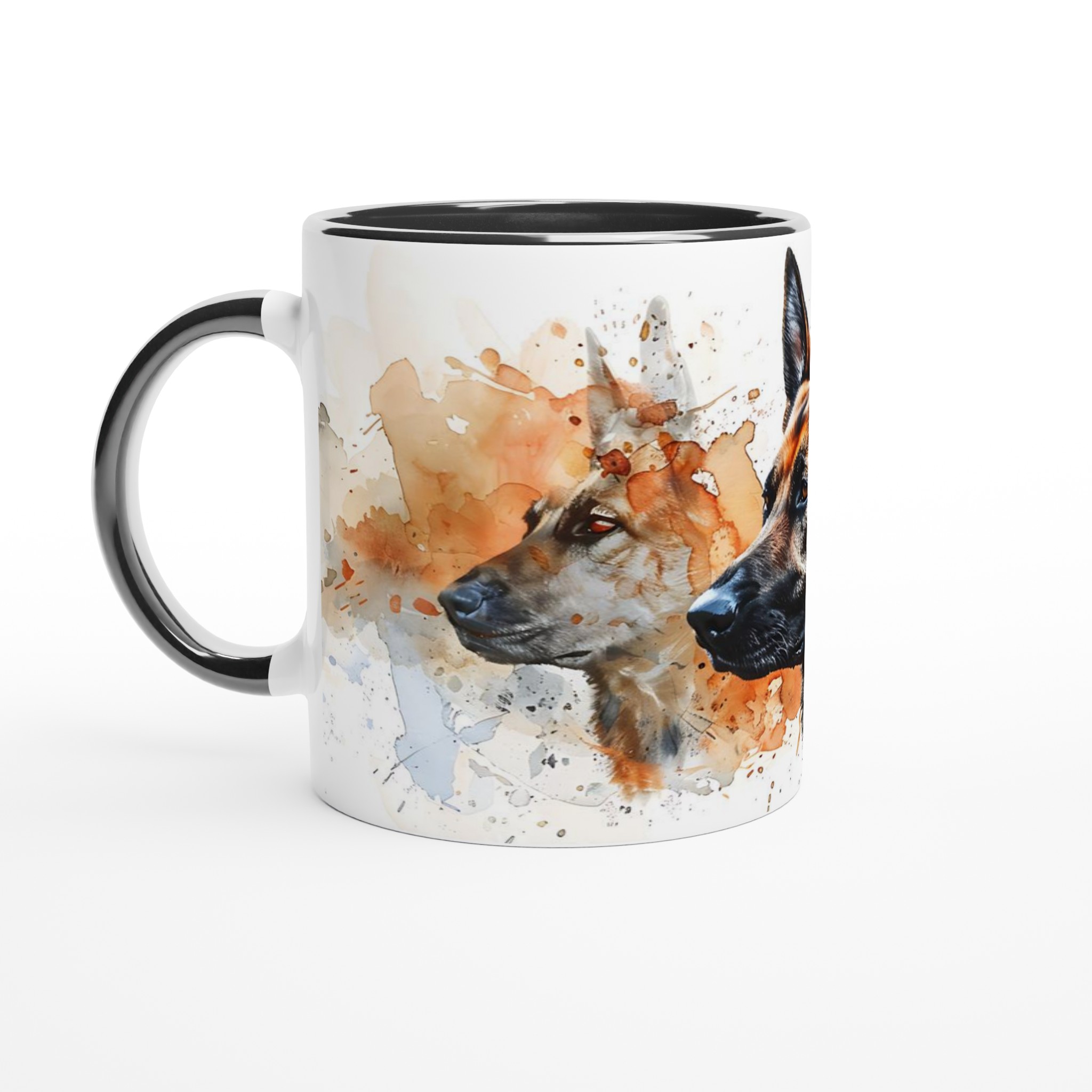 Vacker Schäfer Akvarell Mugg – 11 oz Keramikmugg i ditt val av sju färger 2 9ac8ae14-9487-4b62-b729-862c8413a33d
