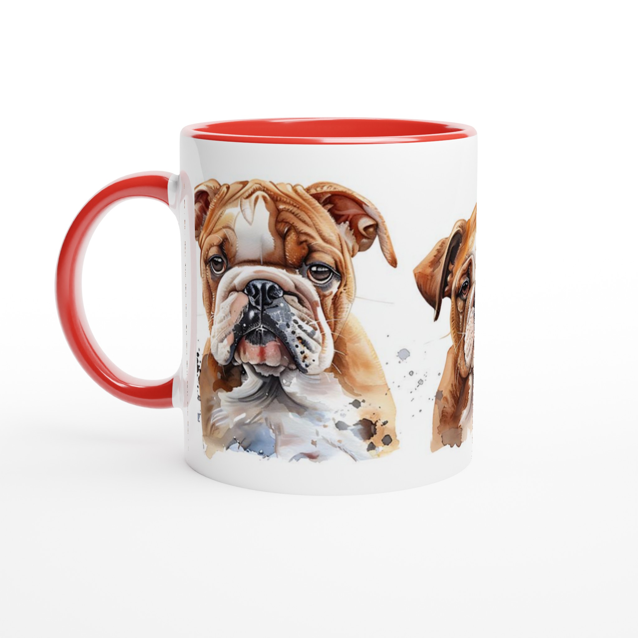 Charmig Bulldog Akvarell Mugg - Personlig Keramikmugg i Flera Färger 5 9e15f655-7441-4452-81da-8eb811b0cb57