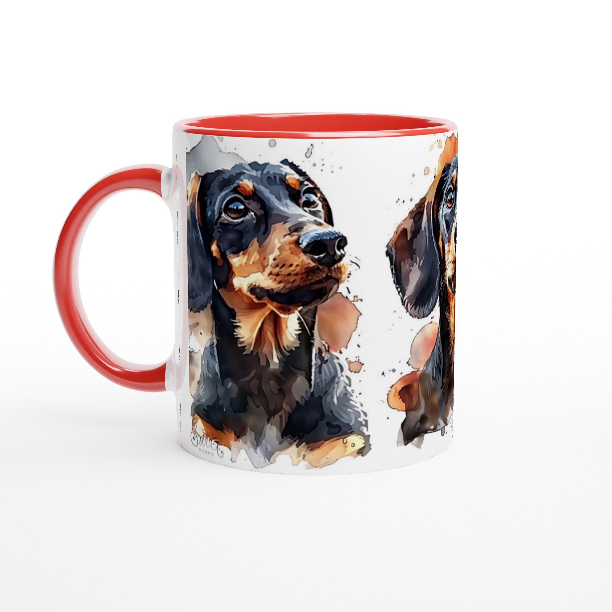 Tax Vattenfärg Mugg – Söt Dackelhund Konst Keramisk Kaffemugg i Din Favoritfärg 5 9f57b71f-bb16-499e-ade4-18ce1c55d1ea