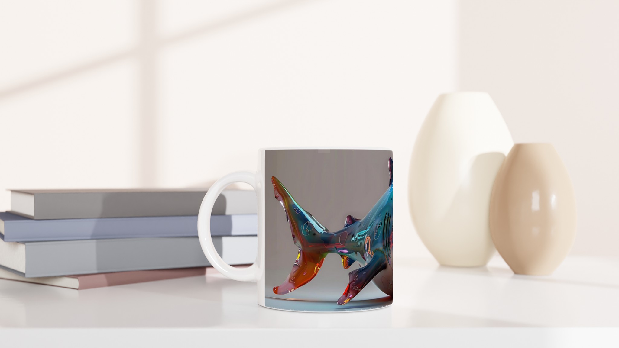 Neon Shark Attack 11oz Keramikmugg – Färgglad Design för Havsälskare 10 a8c43ab9-5c12-4582-b7aa-bb1152d1b6c9