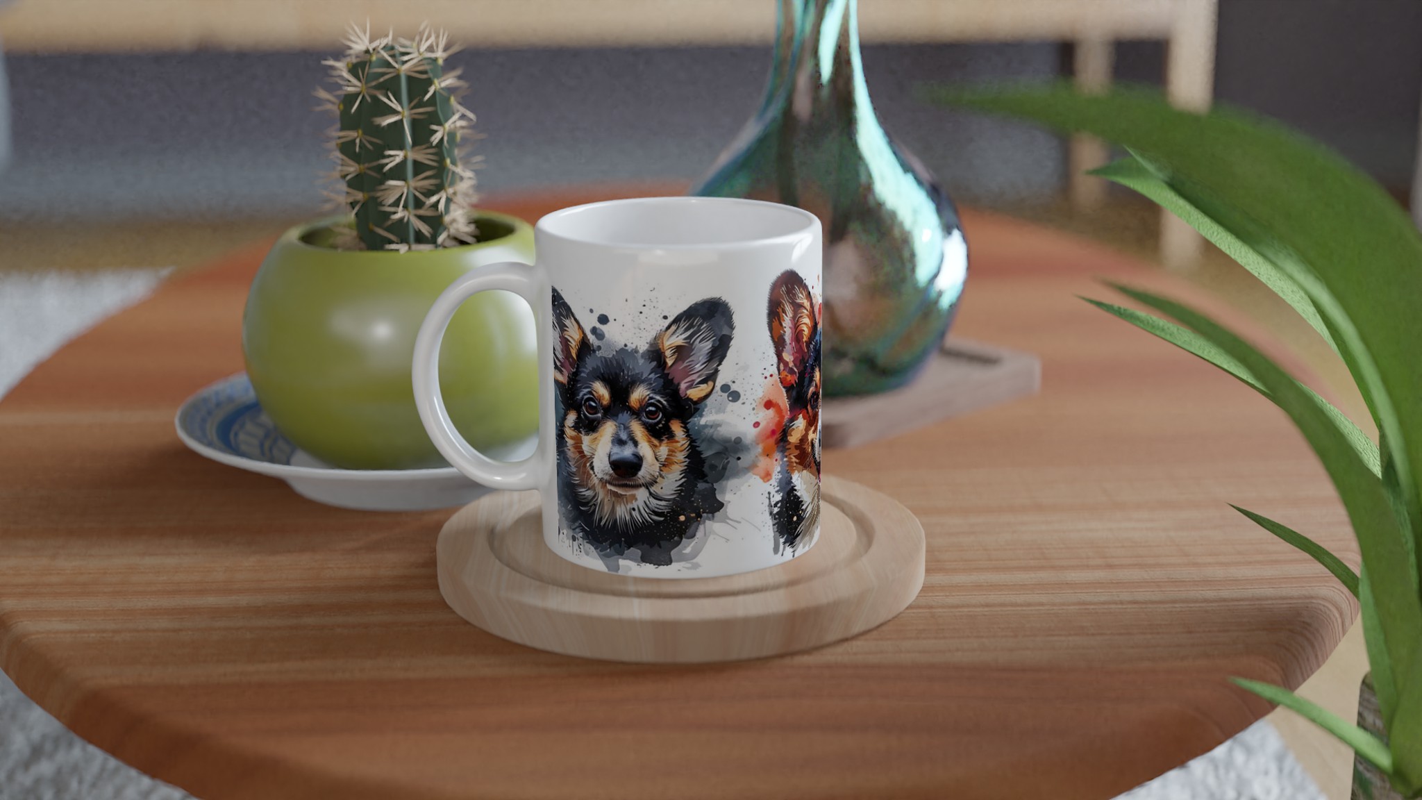 Corgi Akvarellmugg – Levande Hundporträtt i Din Valda Färg, 11oz Premium Keramikmugg 9 a956a573-5468-4033-8beb-e8b7899fceba