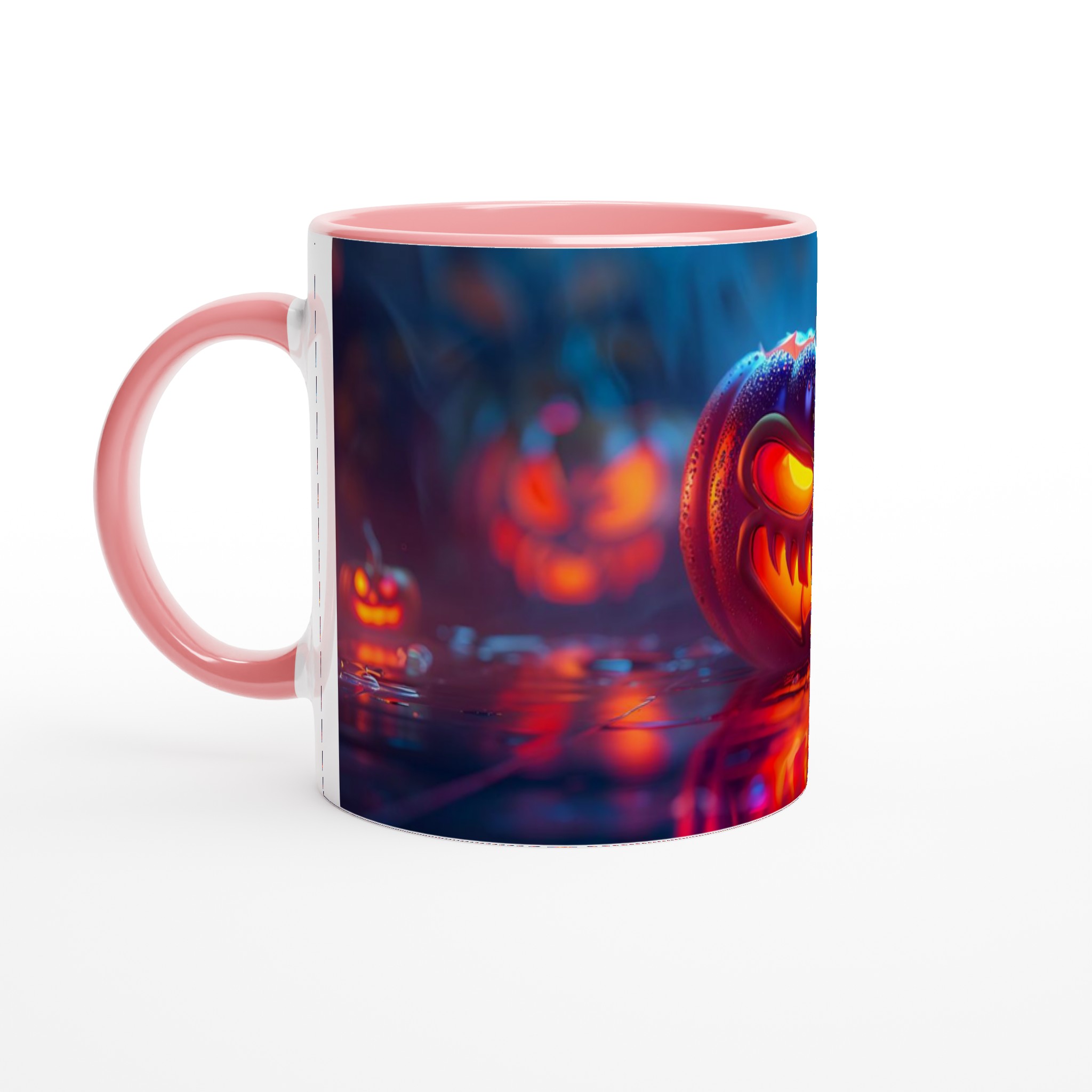 Neon Halloween Pumpa Mugg – Skräckinjagande Design i 7 Färgstarka Nyanser – 11oz Keramikmugg 2 af7f48b3-a26c-43df-8185-65495ccab651