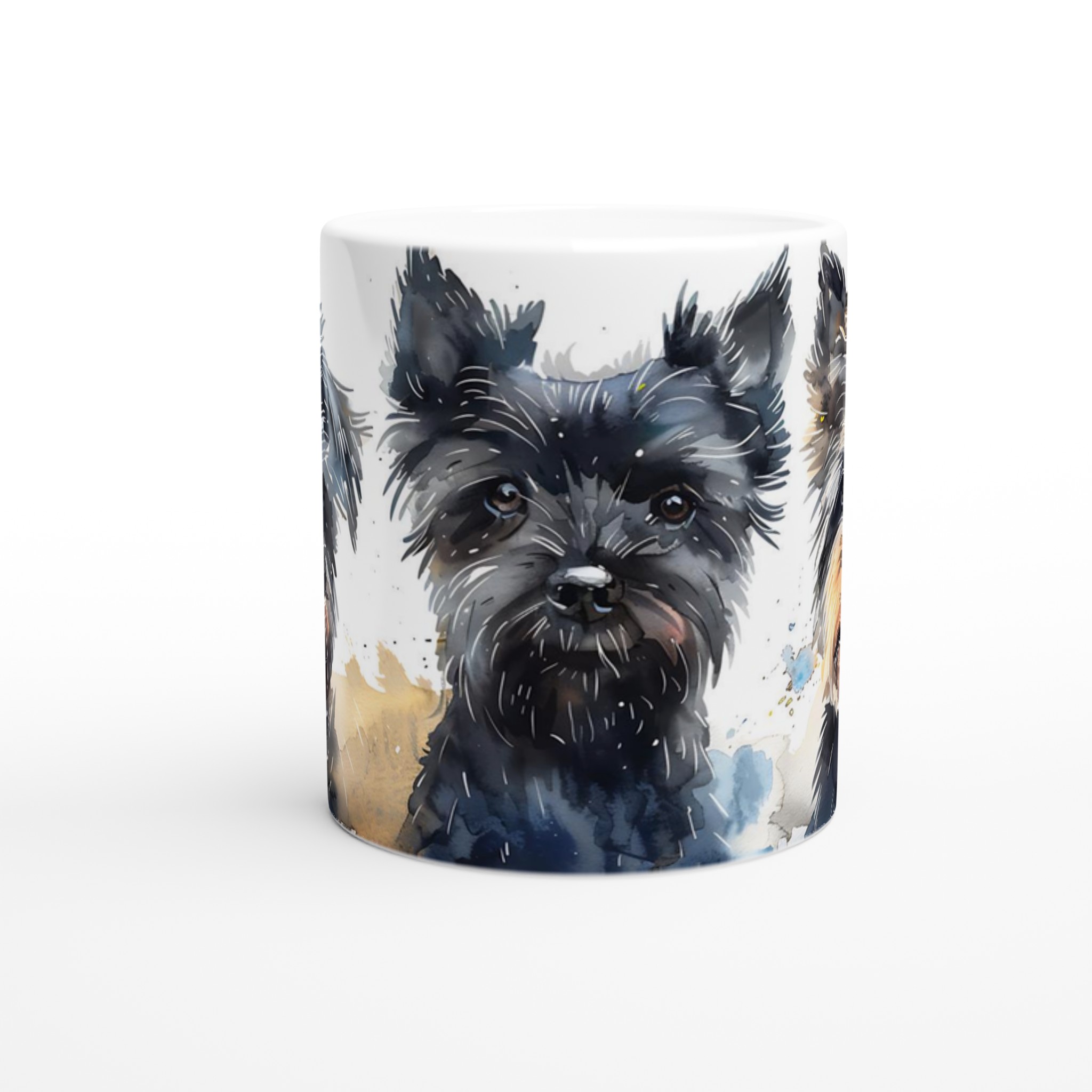 Terrier Triumvirate Akvarellmugg – Handmålad Hundkonst för kaffeälskare i sju färger 8 b42bedd4-6585-47b6-995f-fc3288d3af83