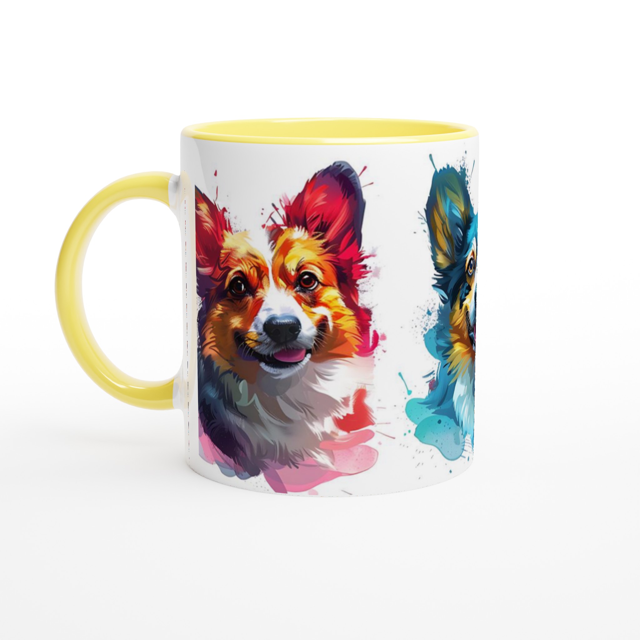 Färgstarka Corgis 11oz Keramikmugg – Konstnärligt Akvarelltryck för Hundälskare 3 bb285aab-22b5-4d1b-9aaa-4225b3c4747e