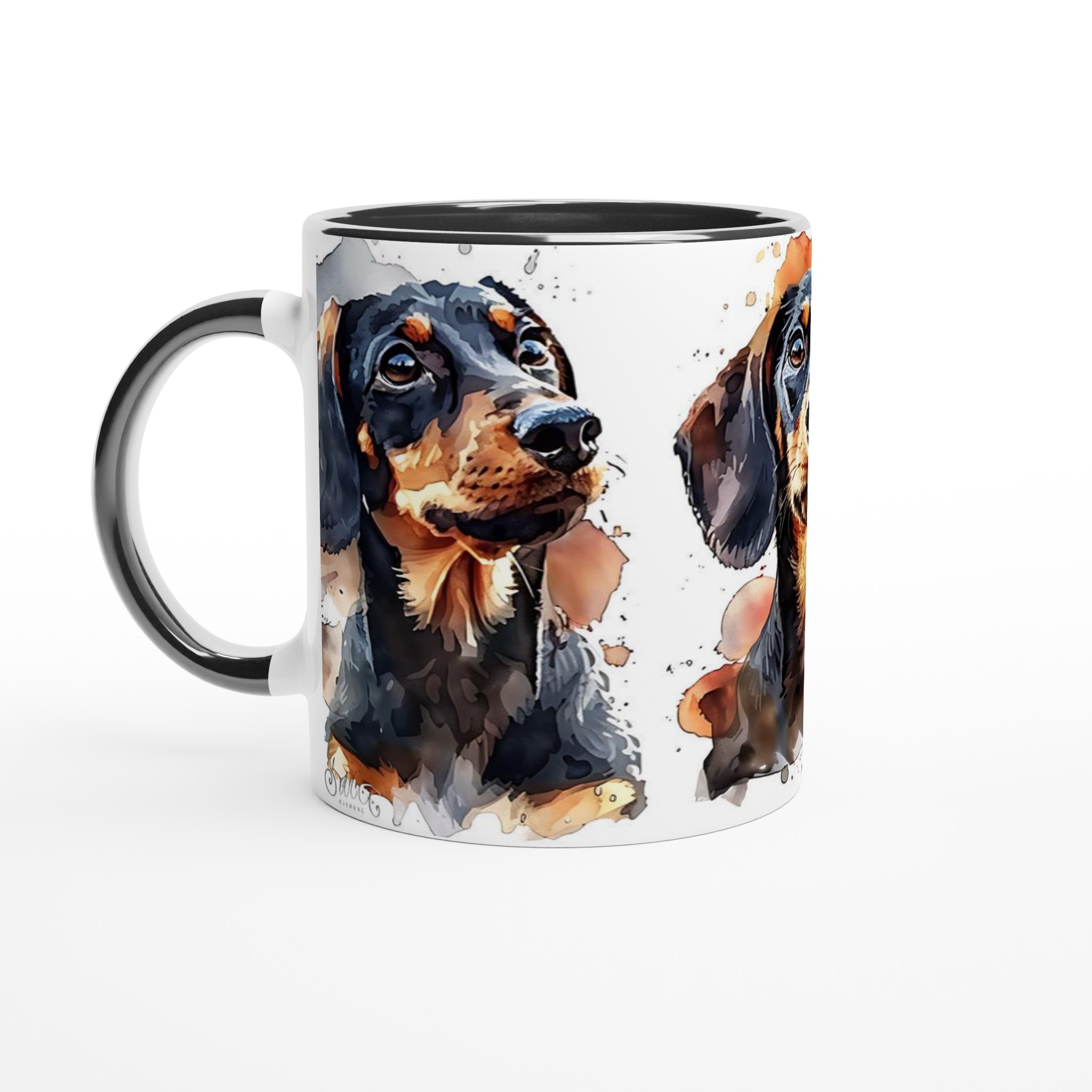Tax Vattenfärg Mugg – Söt Dackelhund Konst Keramisk Kaffemugg i Din Favoritfärg 2 bc1fe7ae-b83a-4182-a688-3088f4463737