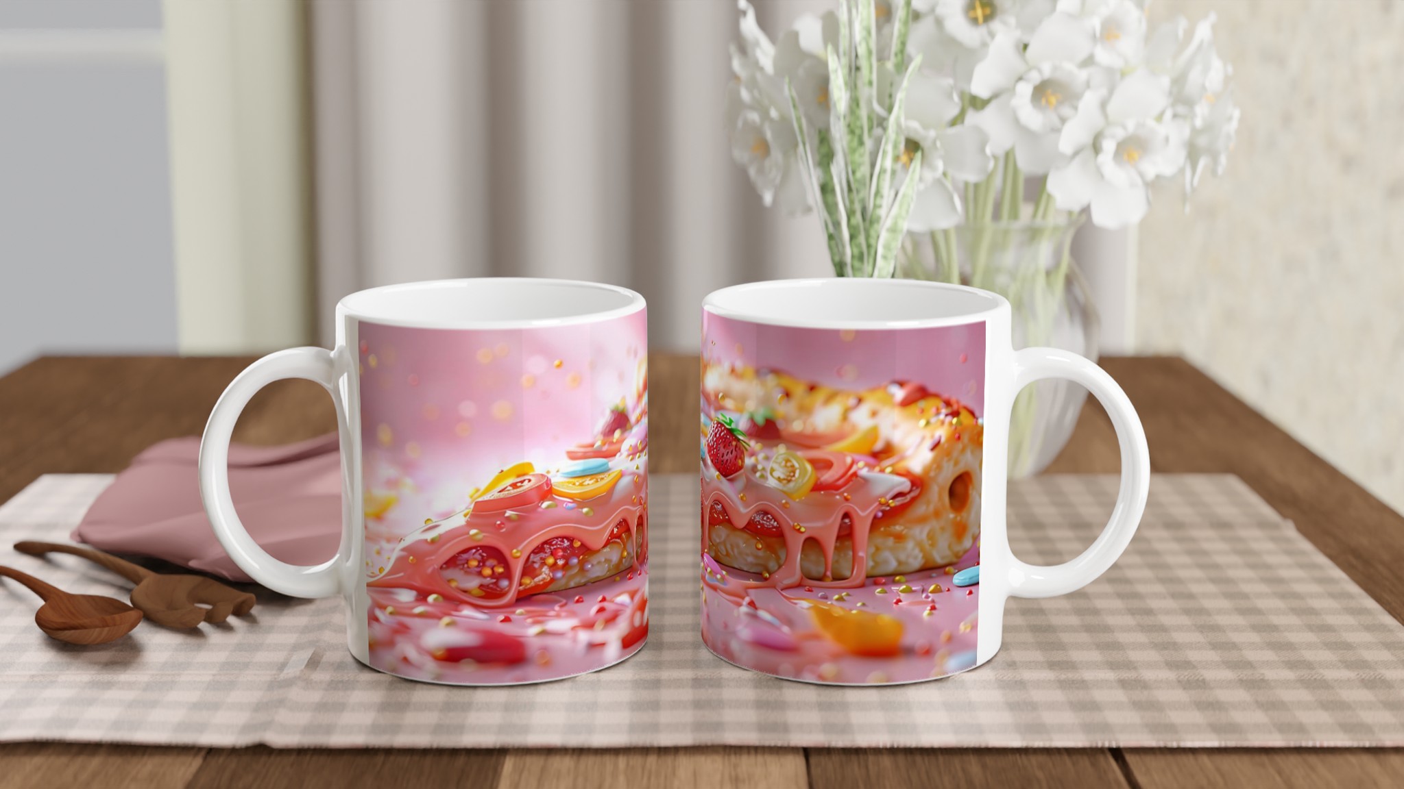 Söt Drömpizza 11oz Keramisk Mugg – Färgglad Design för Kaffeälskare 9 bc62dc00-3222-461f-8370-0bc76cc8f66b