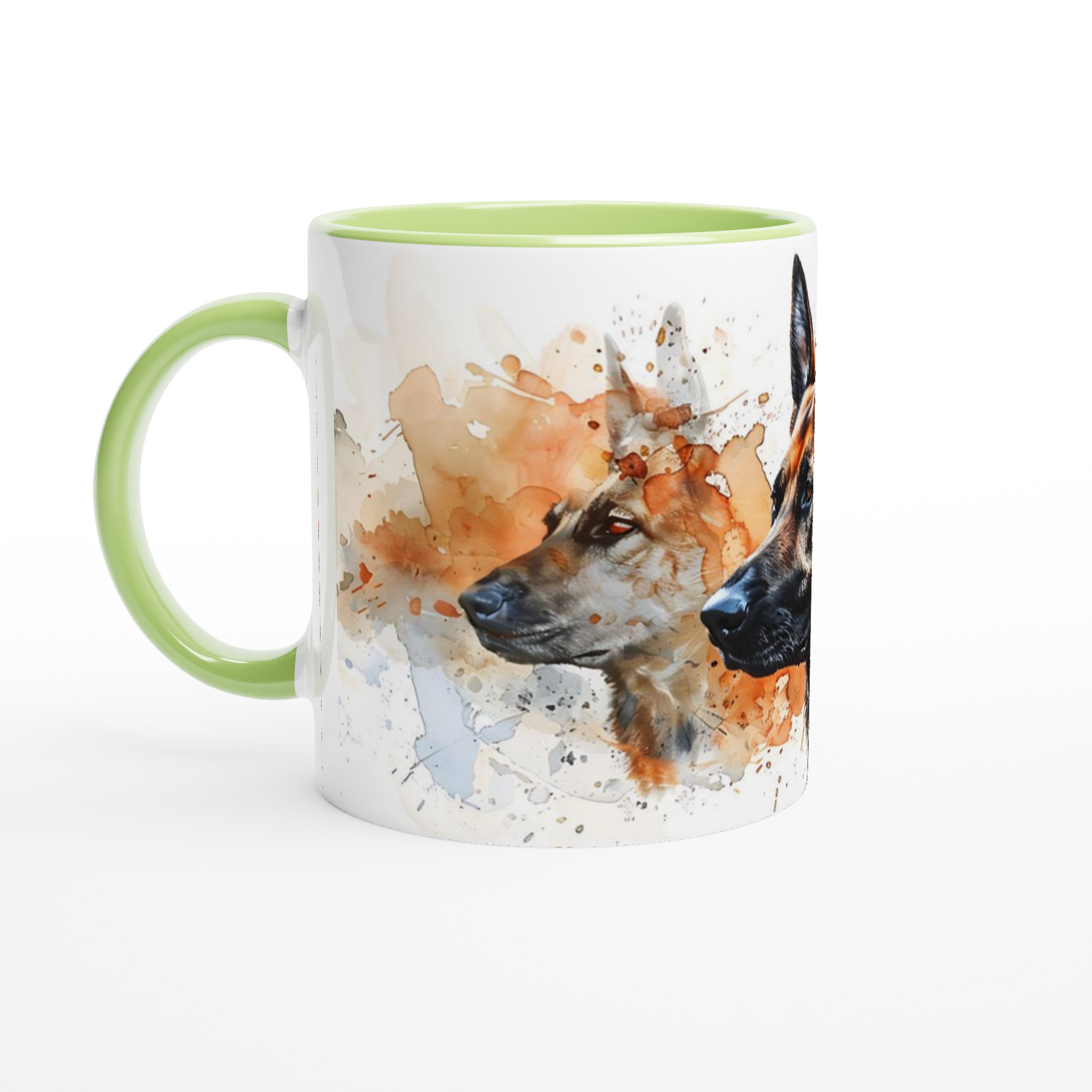Vacker Schäfer Akvarell Mugg – 11 oz Keramikmugg i ditt val av sju färger 6 c7b5ff76-f5fa-4676-88df-df7bd8225279