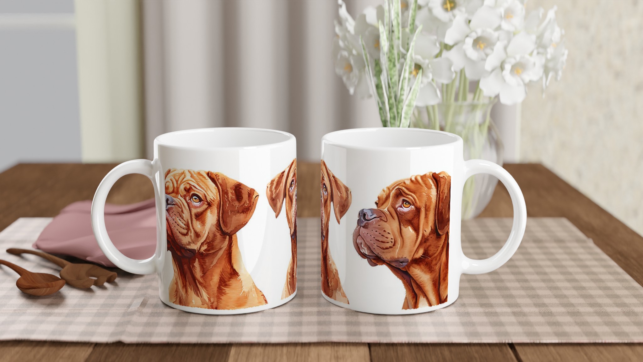 Mopsig Dogue de Bordeaux Keramikmugg – Din Favoritvalp i Akvarell, Välj Din Färg! 11 cb43d348-a41d-4346-9954-c9da90336da8