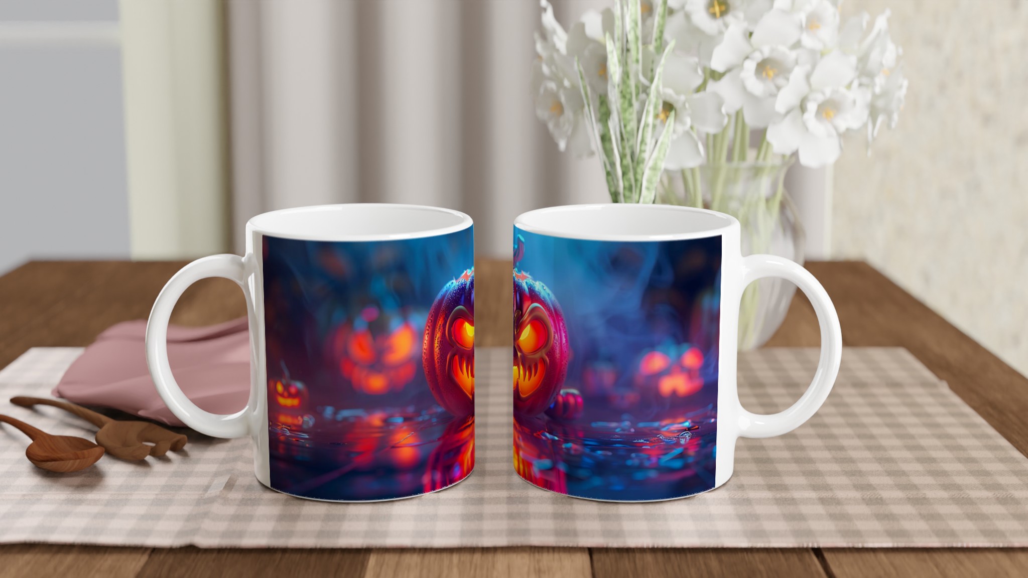 Neon Halloween Pumpa Mugg – Skräckinjagande Design i 7 Färgstarka Nyanser – 11oz Keramikmugg 9 ce6e0e95-962e-40fa-ba00-bf6a910a3642